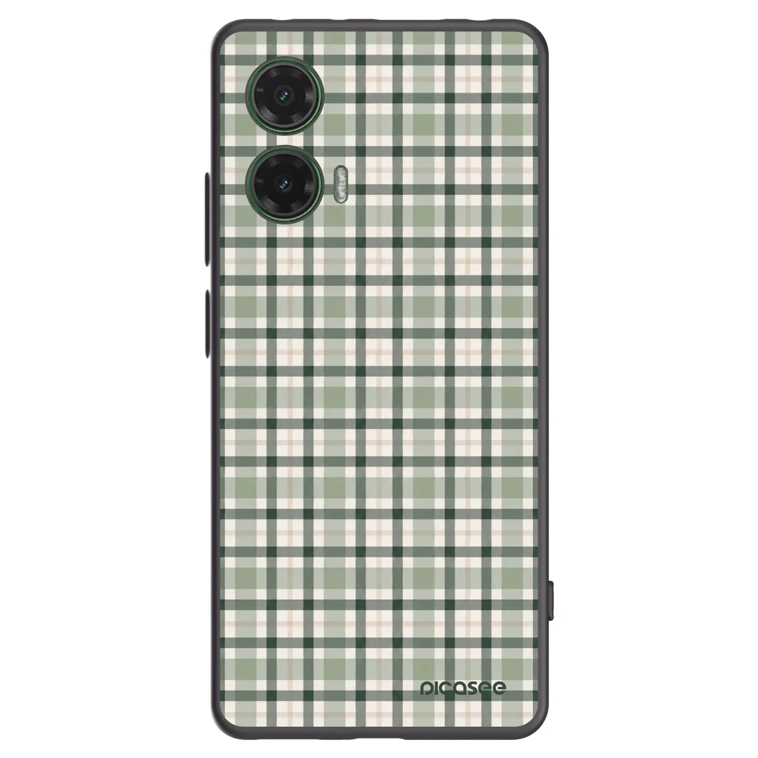 Picasee silikónový čierny obal pre Motorola Moto G35 5G - Sage Tartan