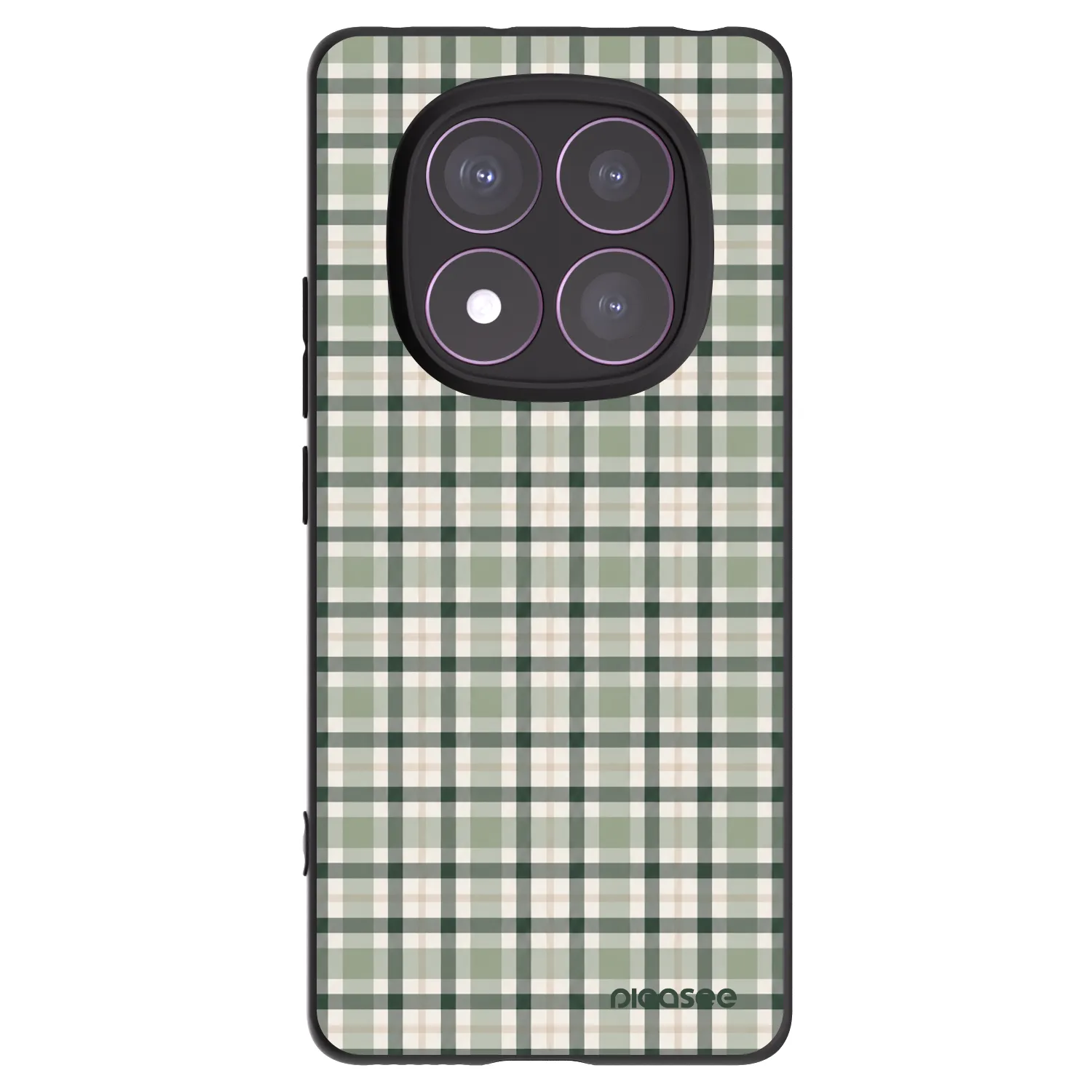 Picasee silikónový čierny obal pre Xiaomi Redmi Note 14 Pro 4G - Sage Tartan