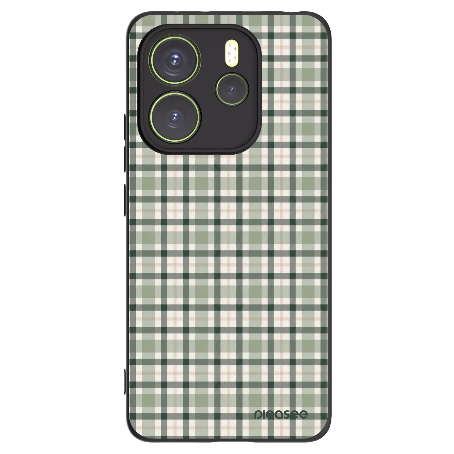 Picasee silikónový čierny obal pre Xiaomi Redmi Note 14 4G - Sage Tartan