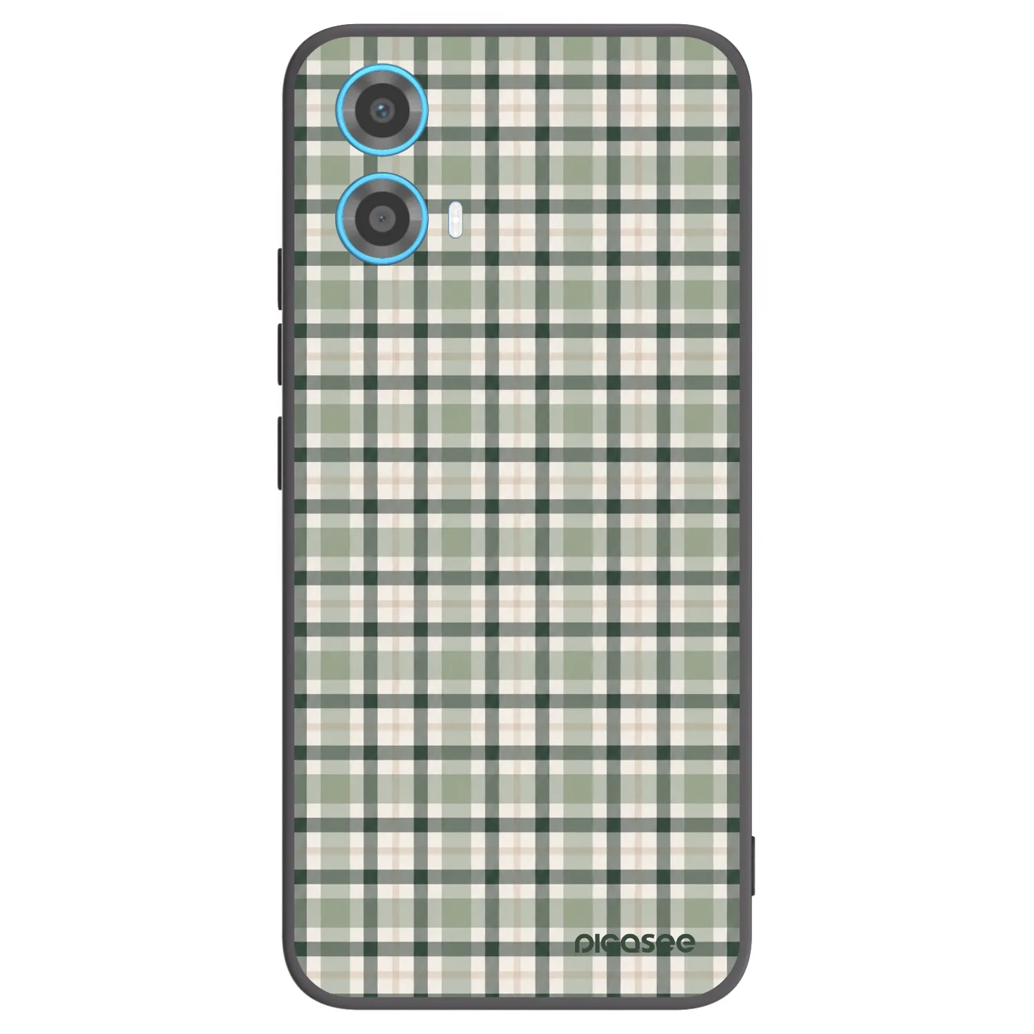 Picasee silikónový čierny obal pre Motorola Moto G34 5G - Sage Tartan