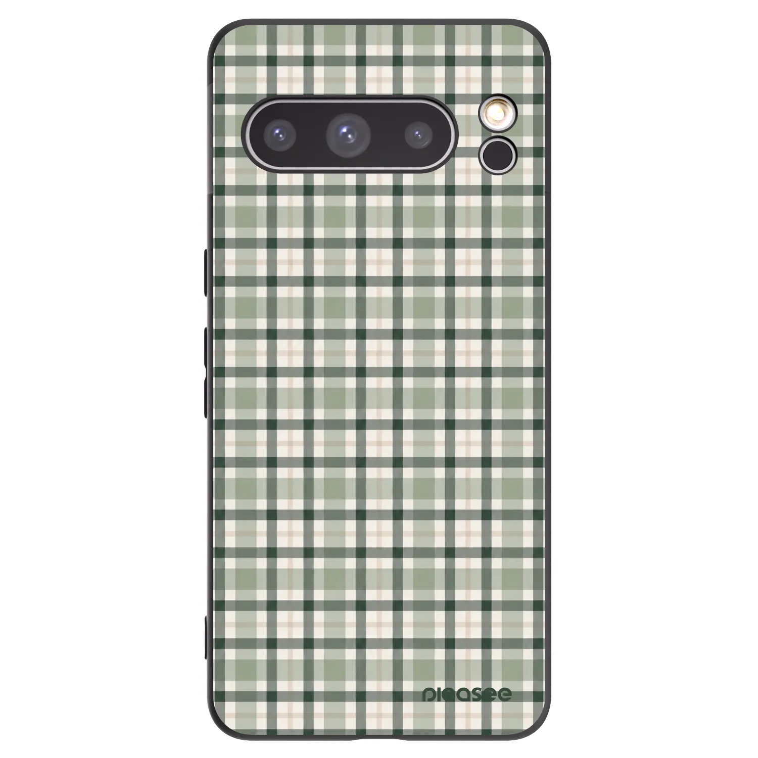 Picasee silikónový čierny obal pre Google Pixel 8 Pro - Sage Tartan