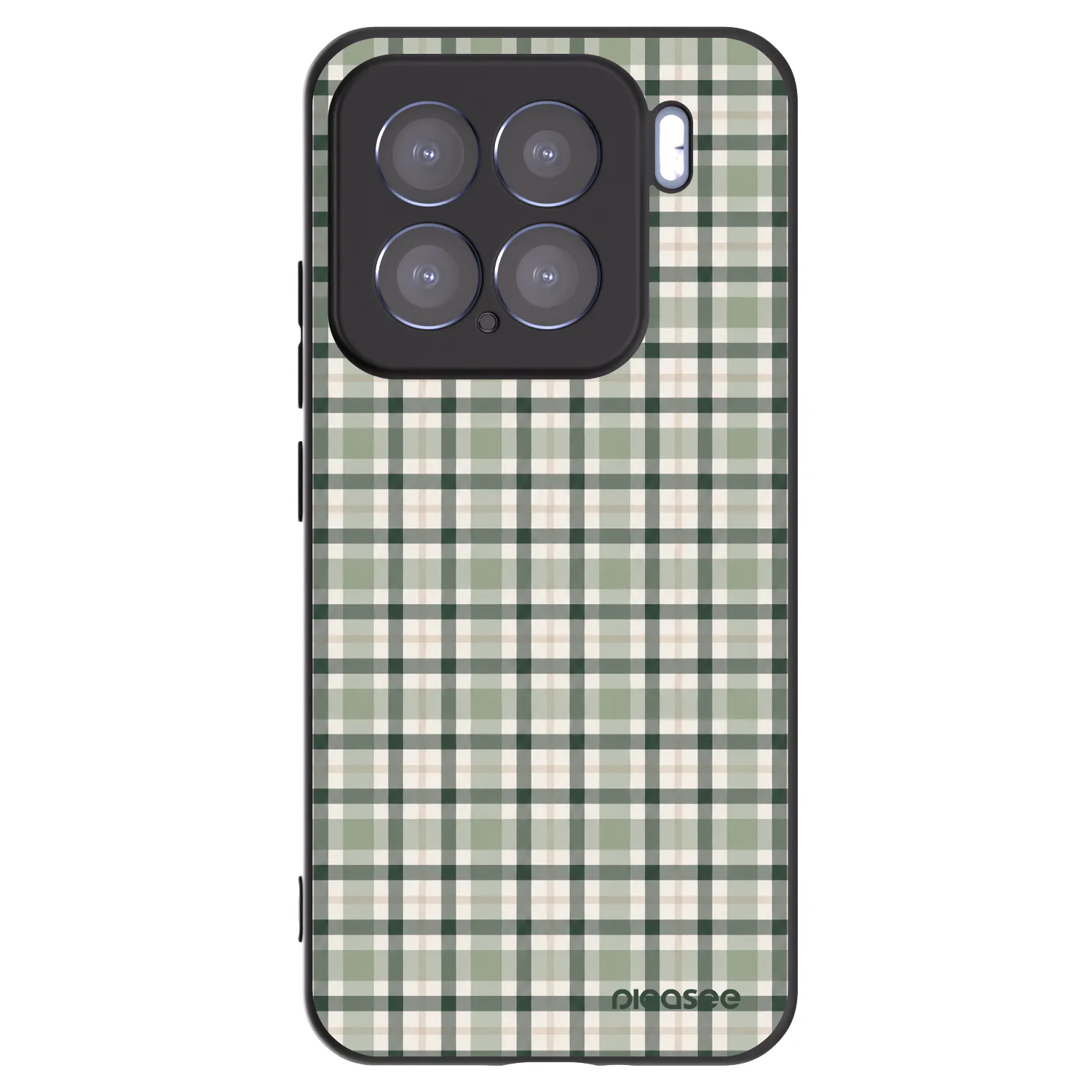 Picasee silikónový čierny obal pre Xiaomi 15 - Sage Tartan