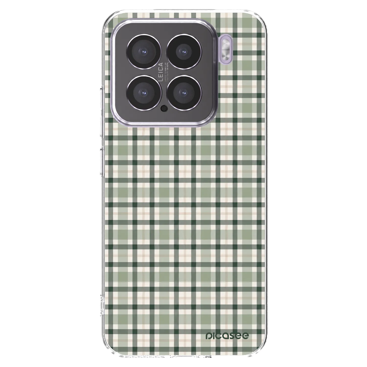 Picasee silikónový prehľadný obal pre Xiaomi 15 - Sage Tartan