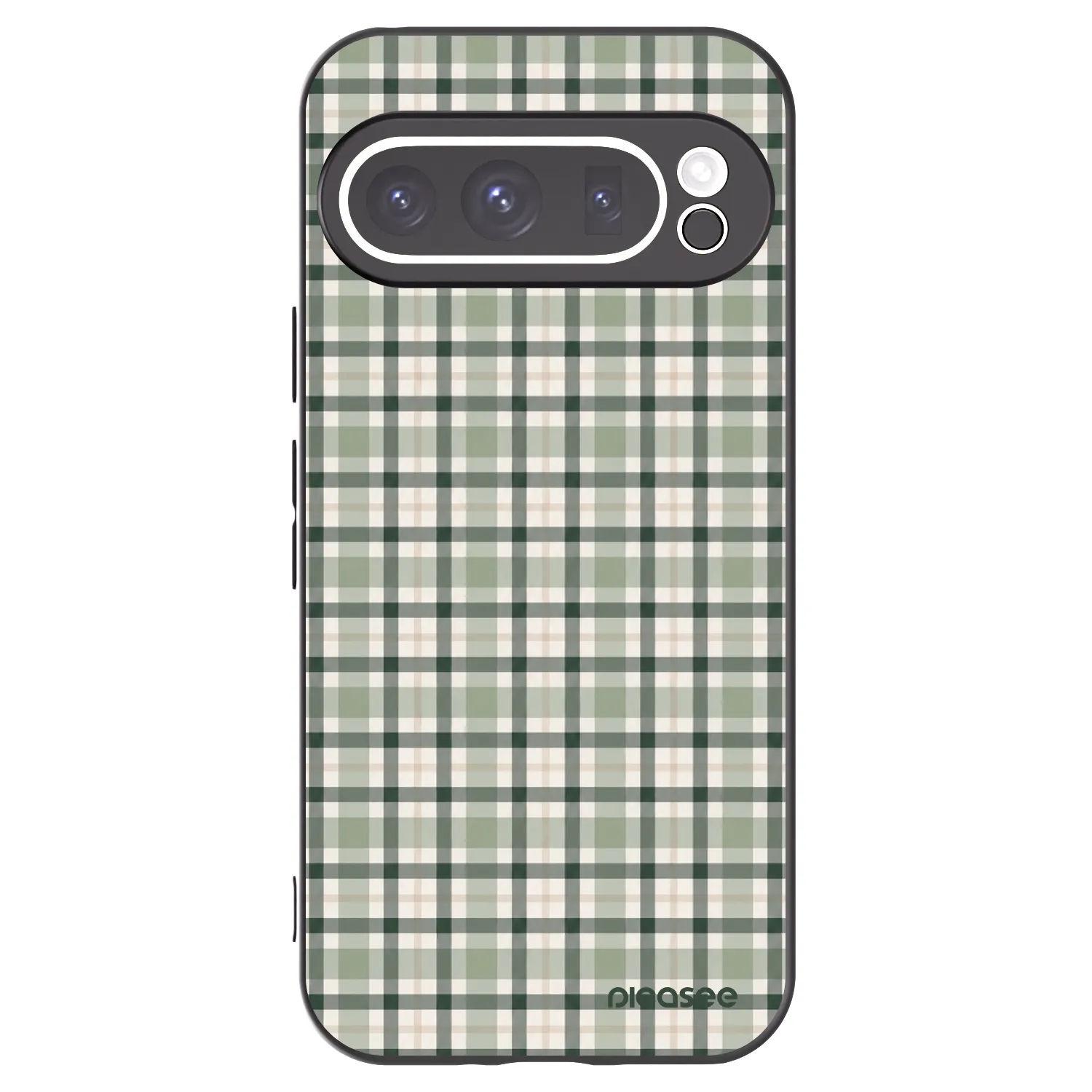 Picasee silikónový čierny obal pre Google Pixel 9 Pro - Sage Tartan