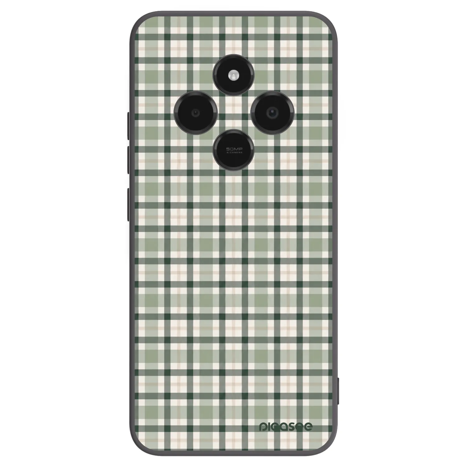 Picasee silikónový čierny obal pre Xiaomi Poco C75 - Sage Tartan