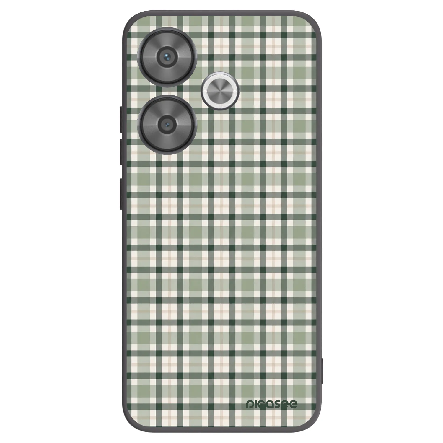 Picasee silikónový čierny obal pre Xiaomi Poco F6 - Sage Tartan
