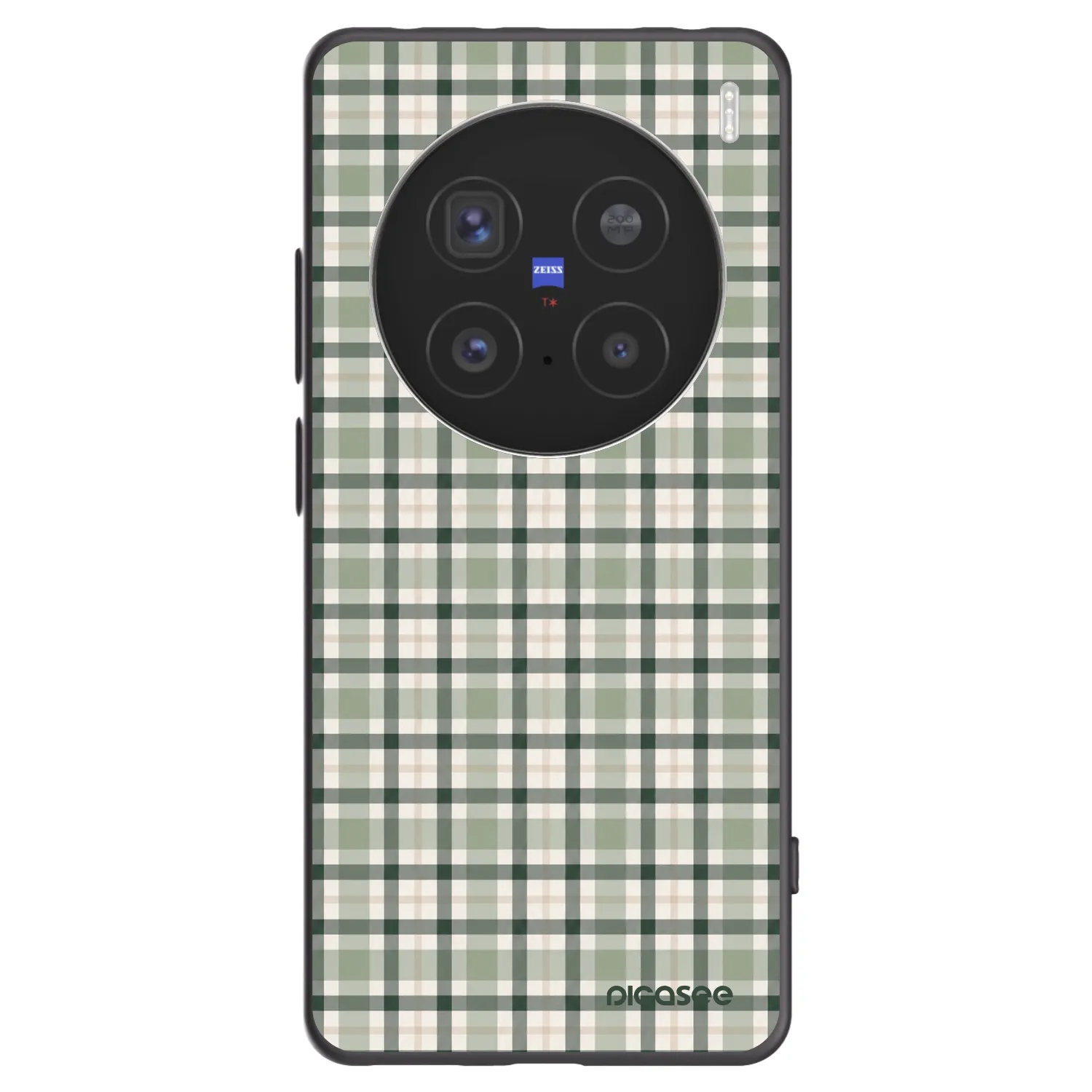 Picasee silikónový čierny obal pre Vivo X200 Pro - Sage Tartan