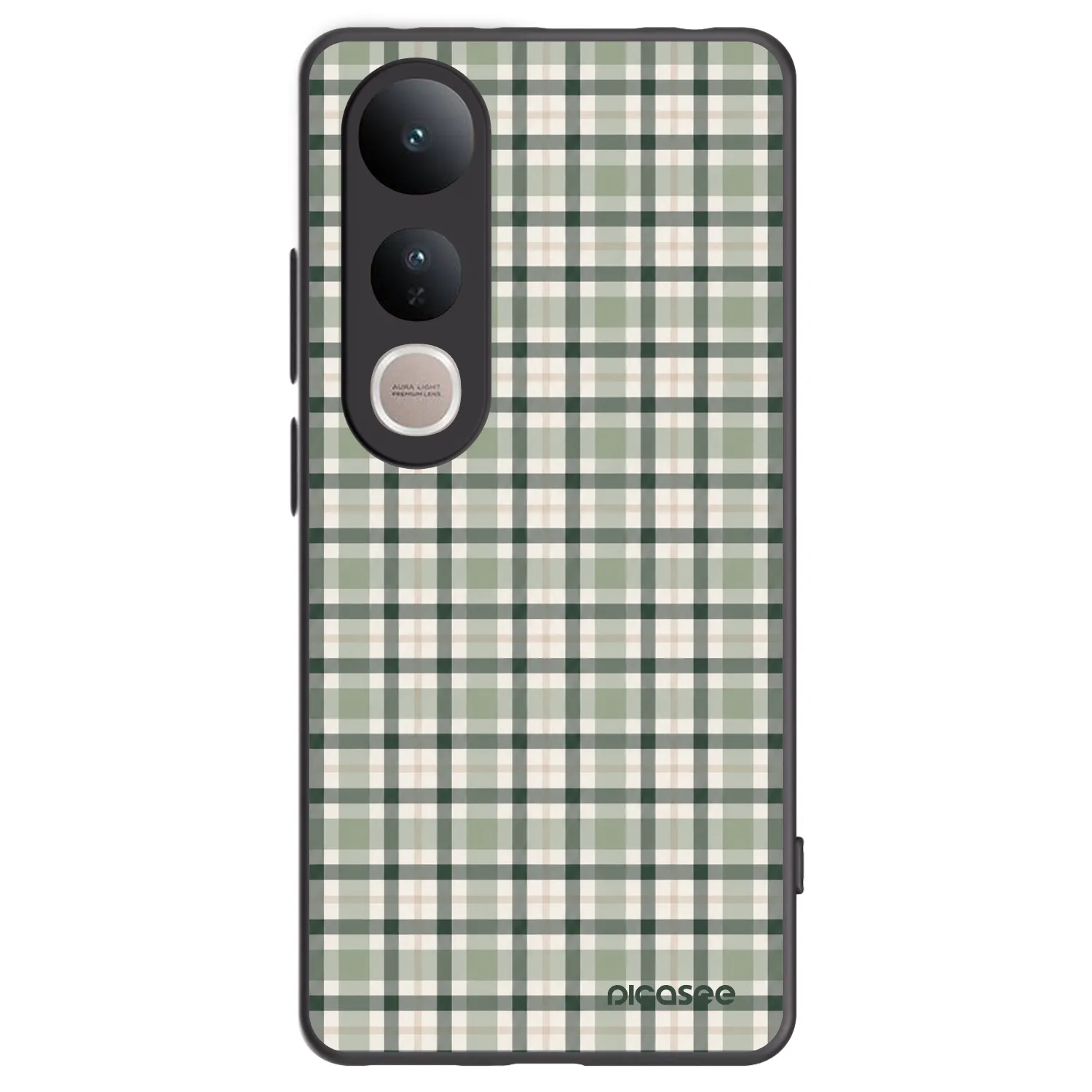 Picasee silikónový čierny obal pre Vivo V50 Lite 5G - Sage Tartan