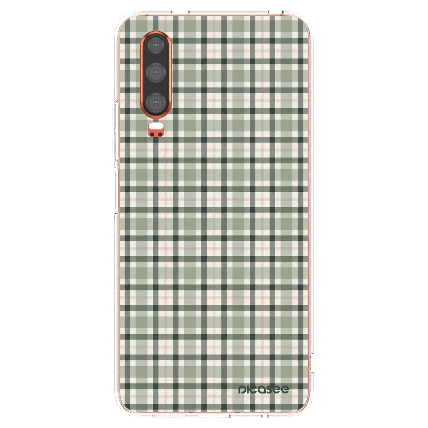 Picasee silikónový prehľadný obal pre Huawei P30 - Sage Tartan