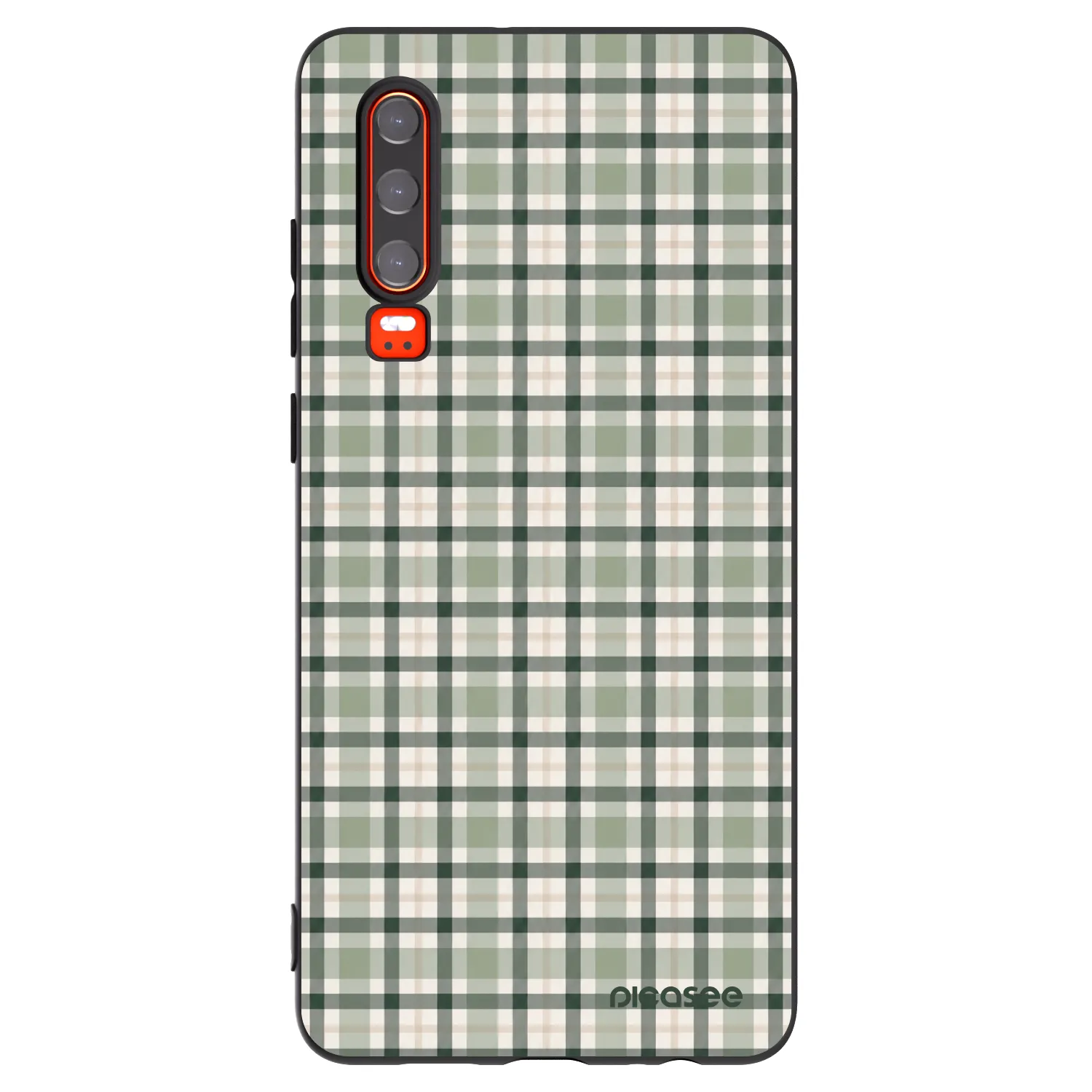Picasee silikónový čierny obal pre Huawei P30 - Sage Tartan