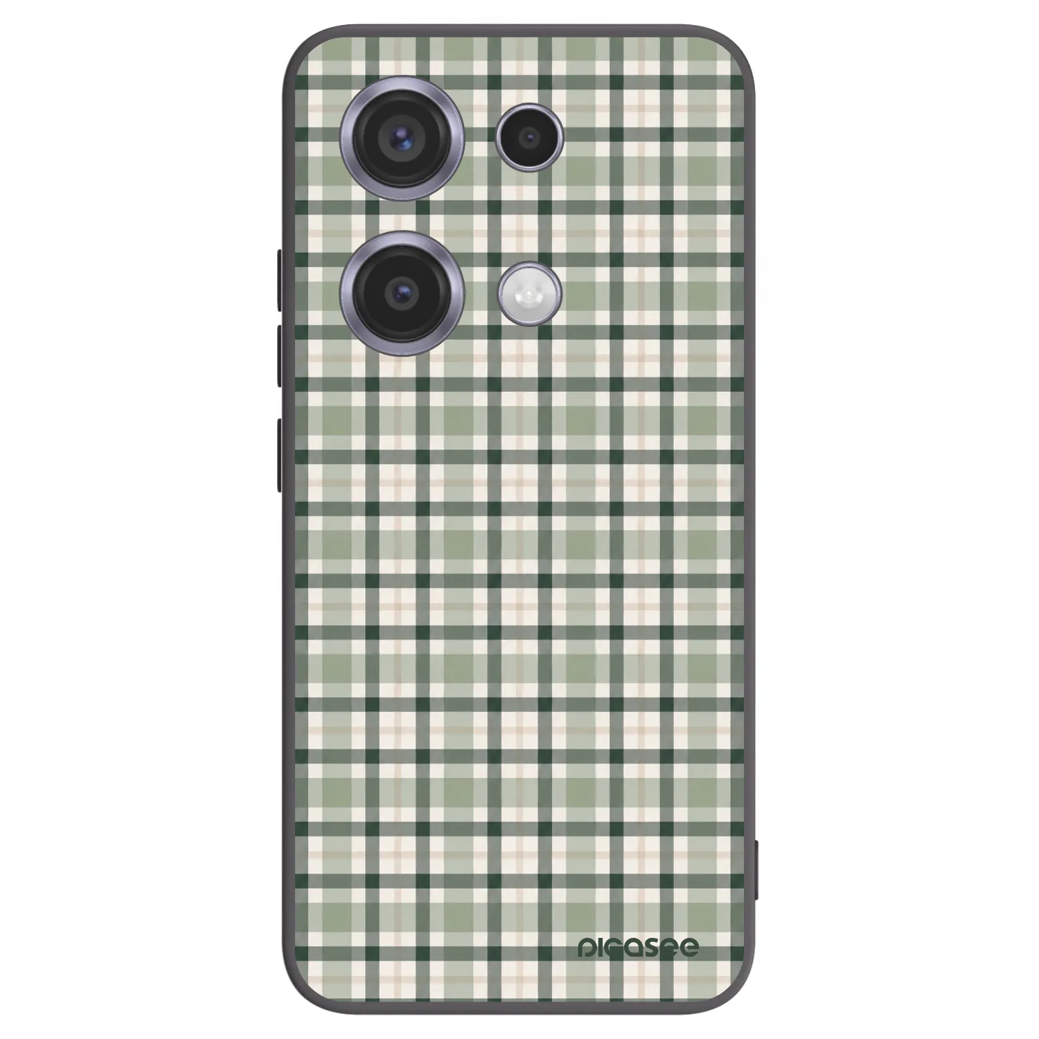 Picasee silikónový čierny obal pre Xiaomi Redmi Note 14S - Sage Tartan