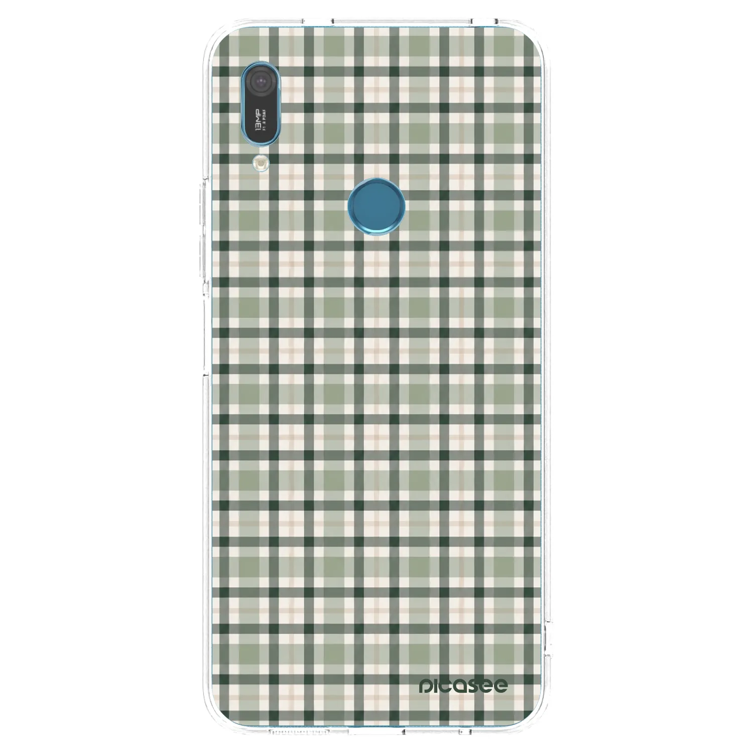 Picasee silikónový prehľadný obal pre Huawei Y6 2019 - Sage Tartan