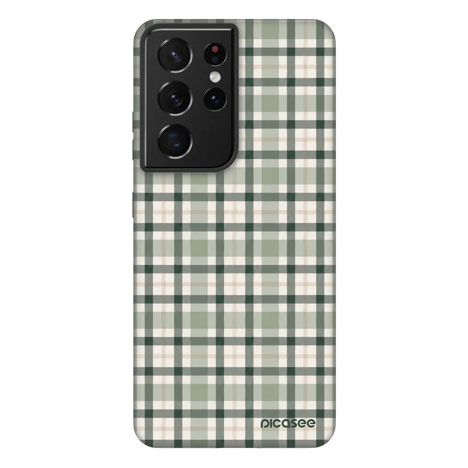 Picasee Fashion Case pre Samsung Galaxy S21 Ultra 5G G998B - Sage Tartan