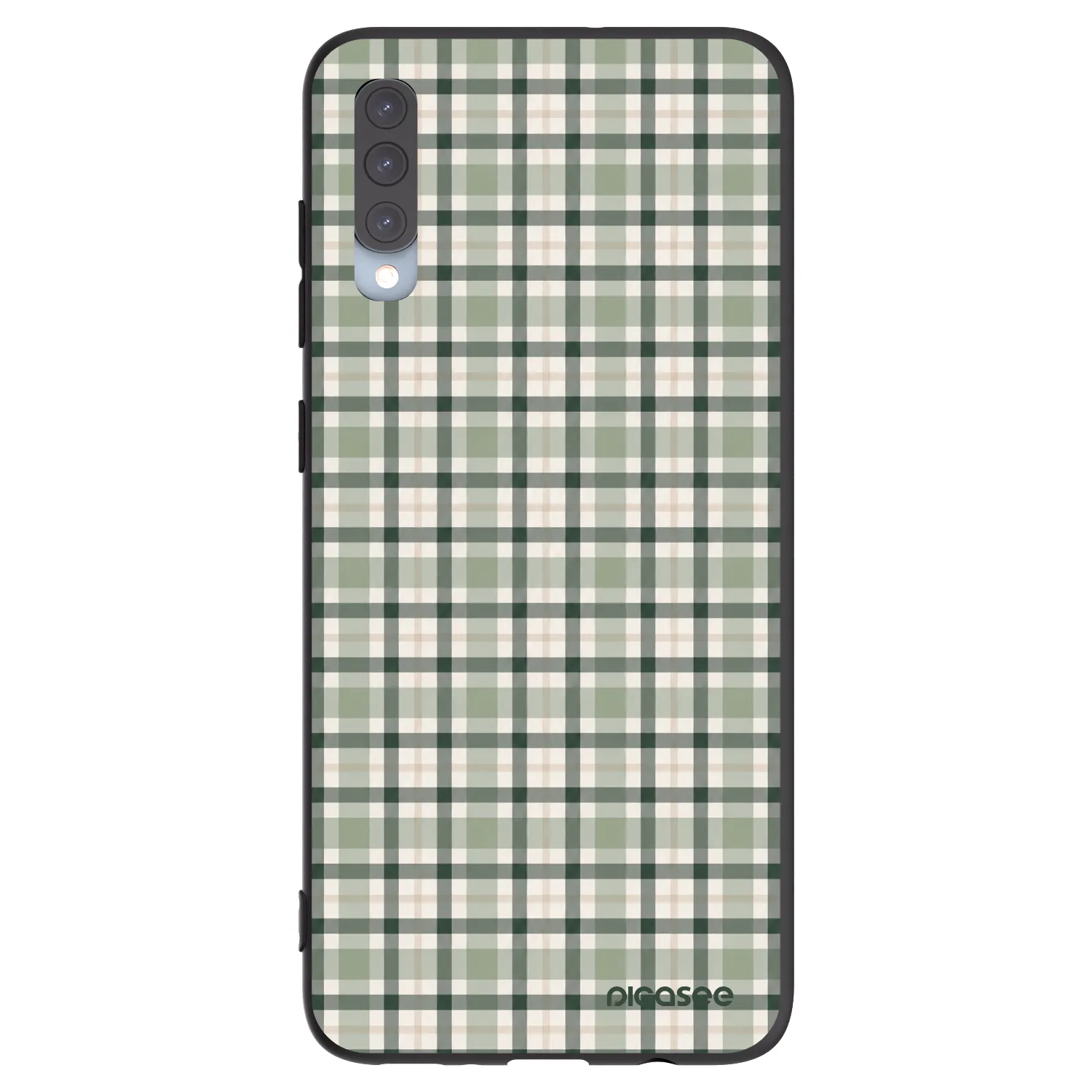 Picasee silikónový čierny obal pre Samsung Galaxy A70 A705F - Sage Tartan