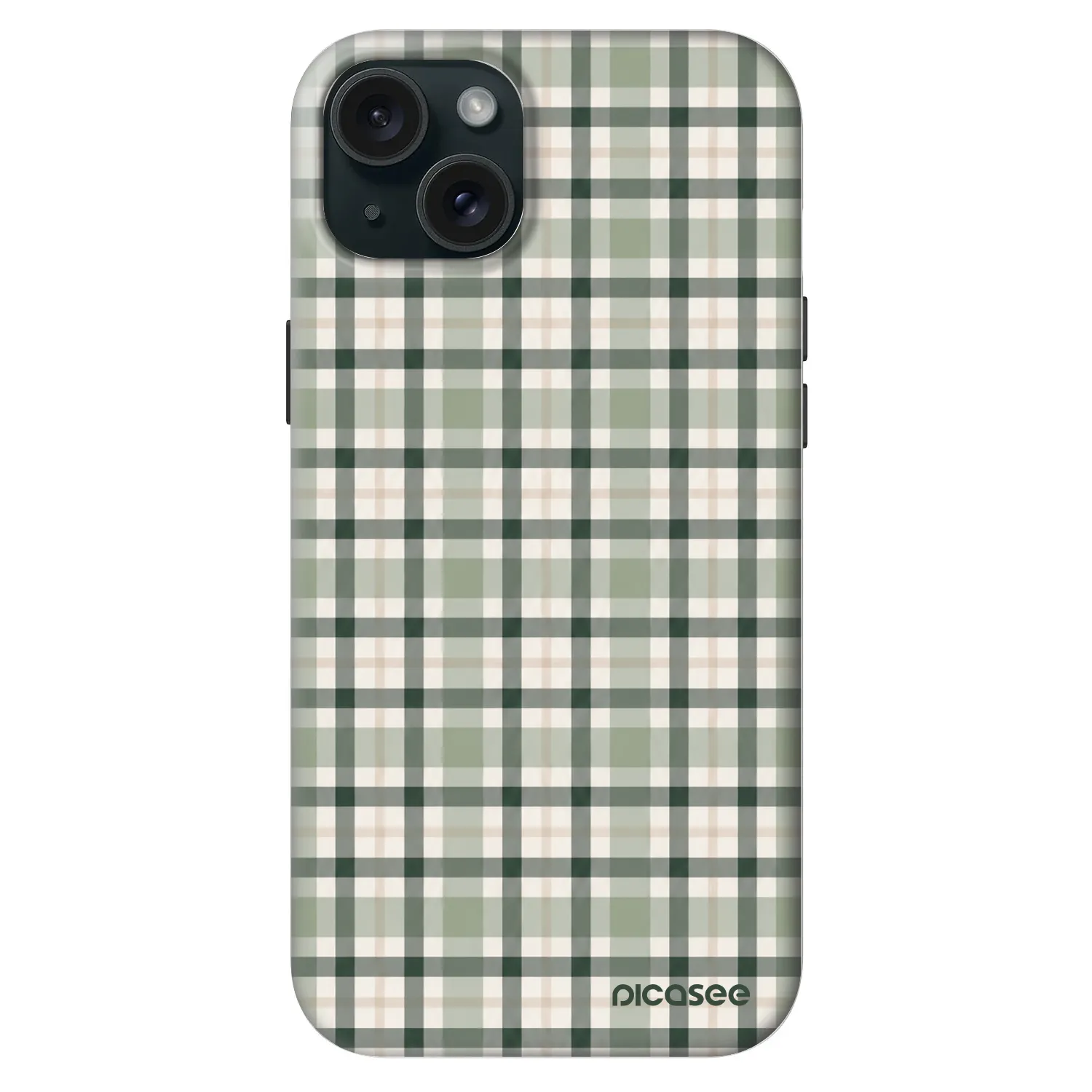 Picasee Fashion Case MagSafe pre Apple iPhone 15 Plus - Sage Tartan