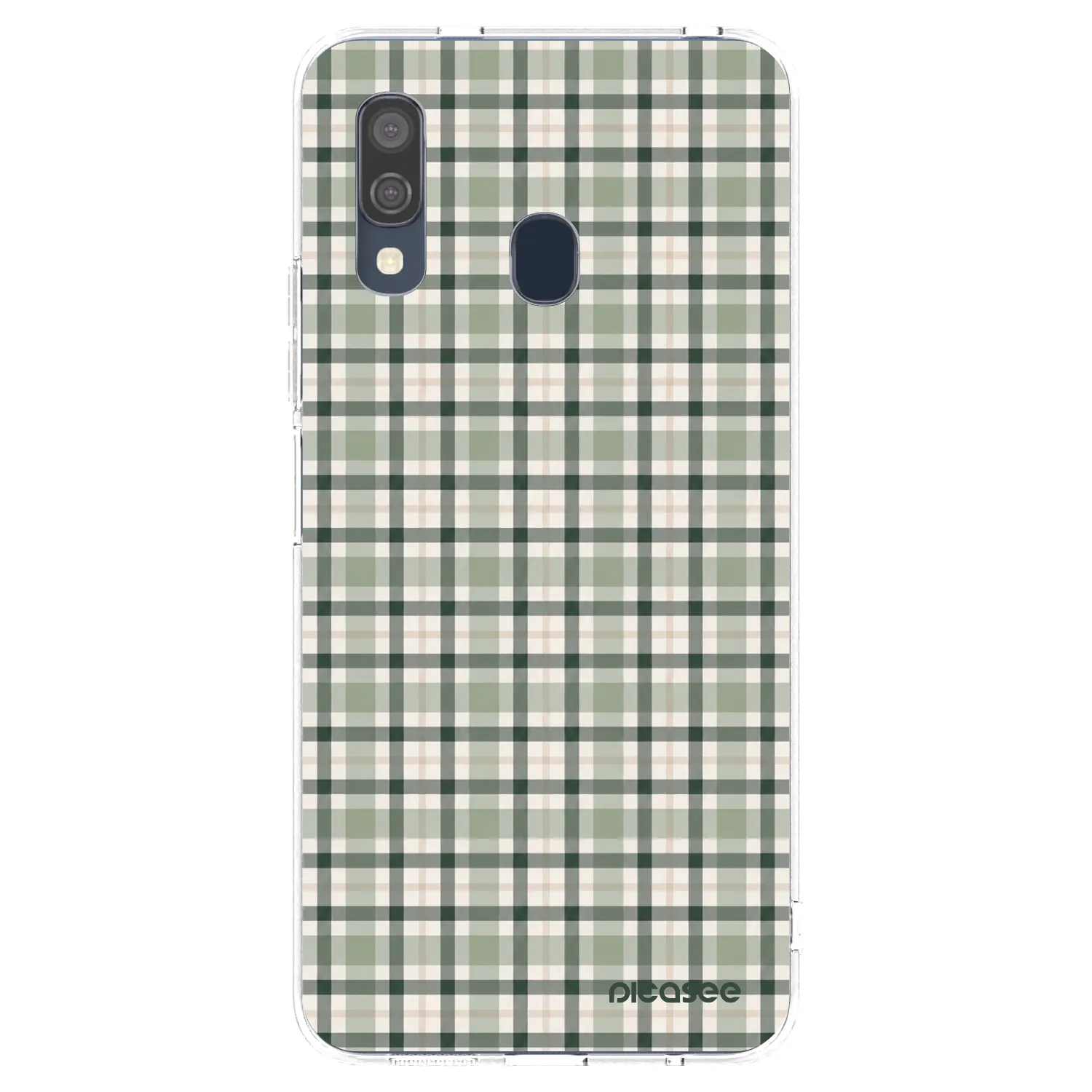 Picasee silikónový prehľadný obal pre Samsung Galaxy A40 A405F - Sage Tartan