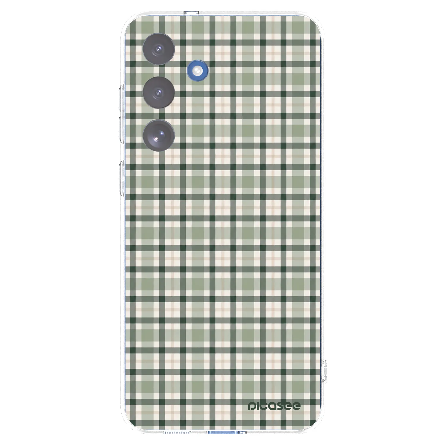 Picasee silikónový prehľadný obal pre Samsung Galaxy S25 FE 5G - Sage Tartan