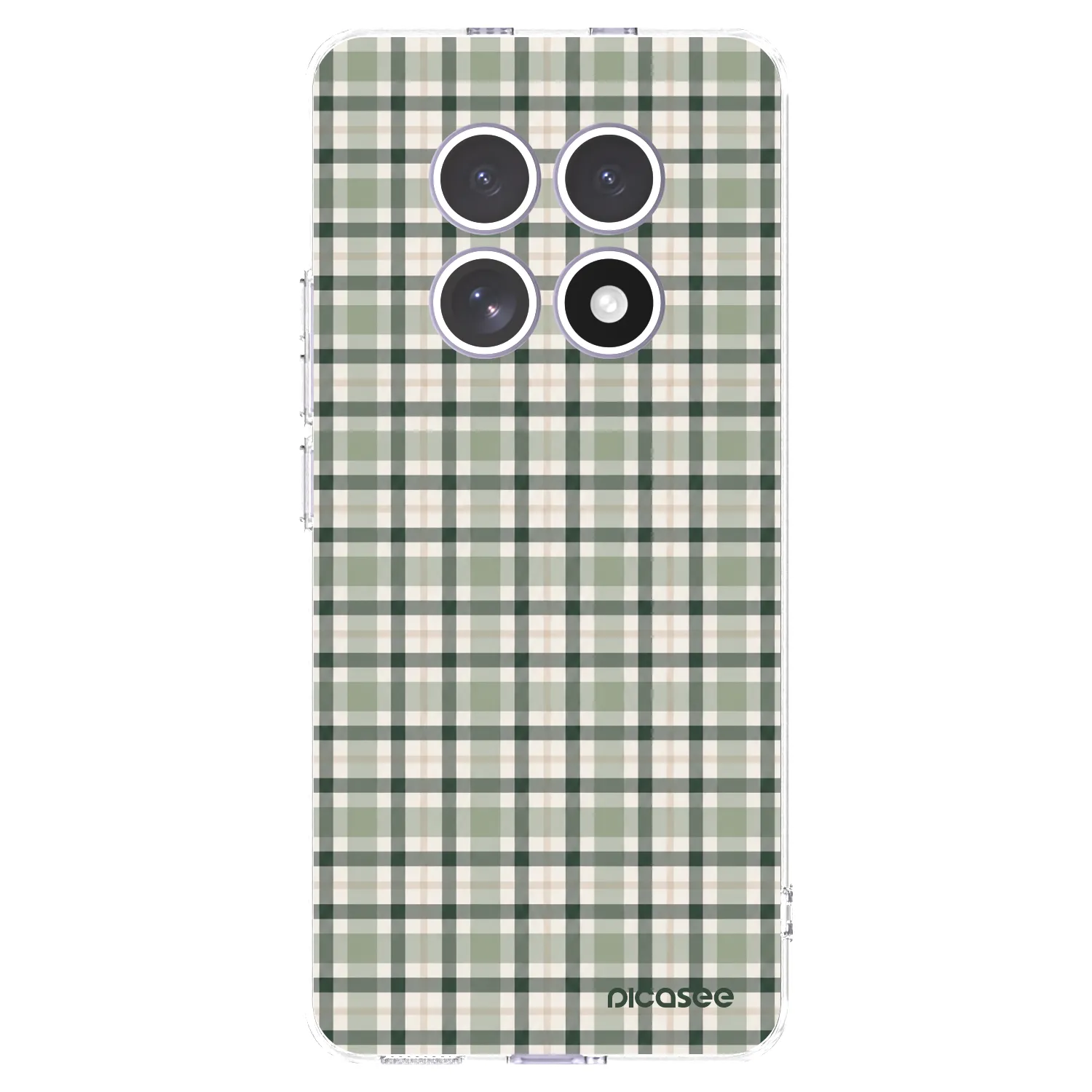 Picasee silikónový prehľadný obal pre Xiaomi Redmi Note 15 4G - Sage Tartan