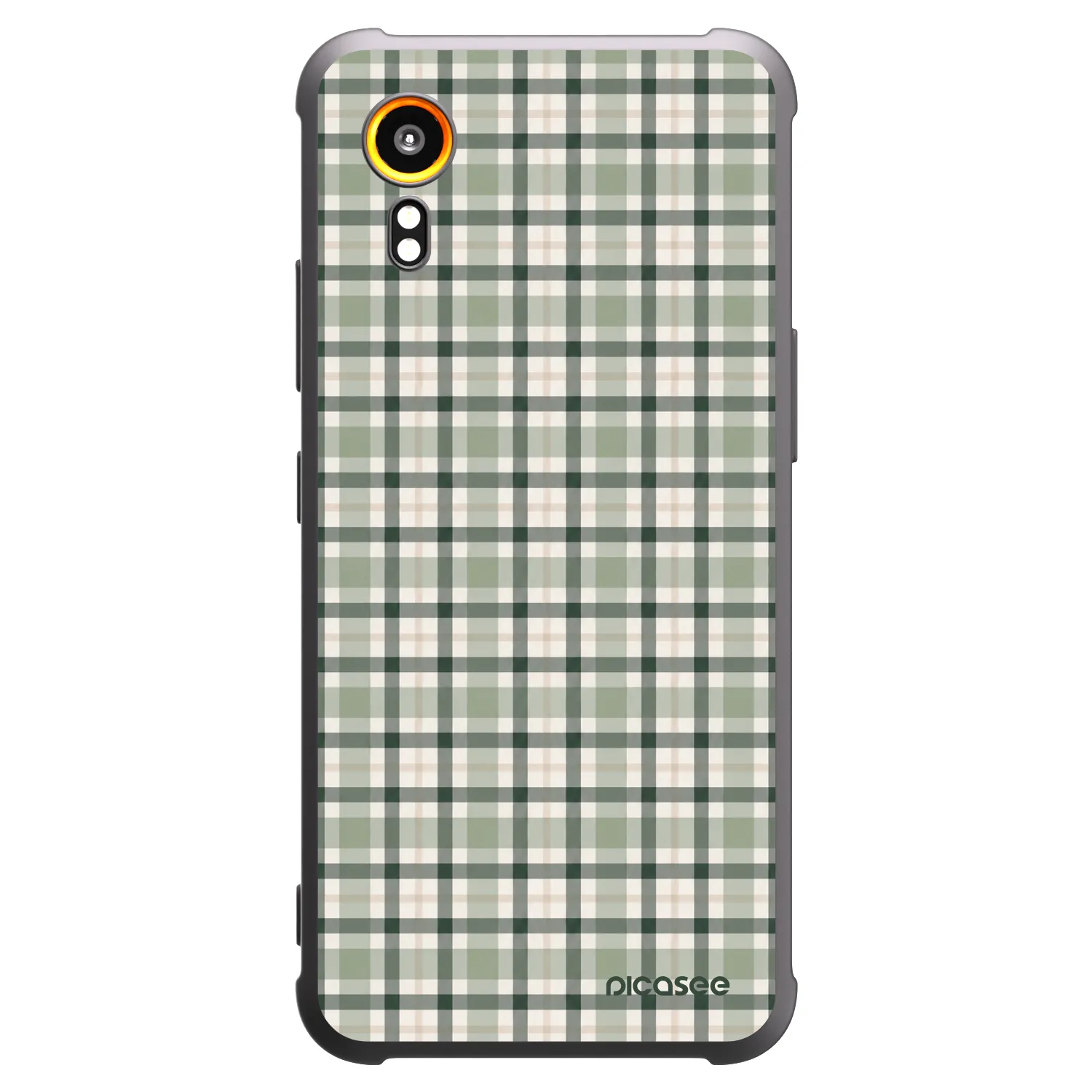 Picasee silikónový čierny obal pre Samsung Galaxy XCover 7 - Sage Tartan