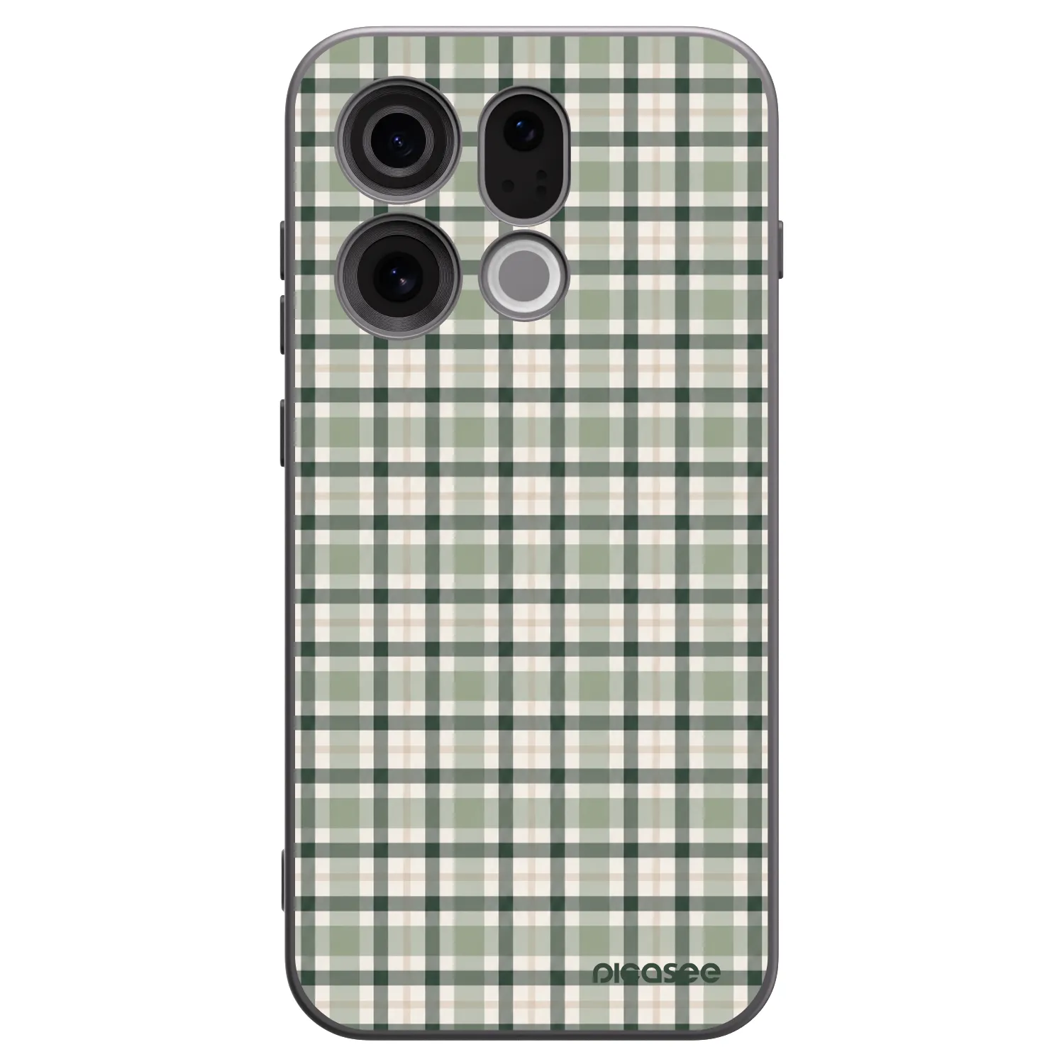 Picasee silikónový čierny obal pre OPPO Find X9 - Sage Tartan