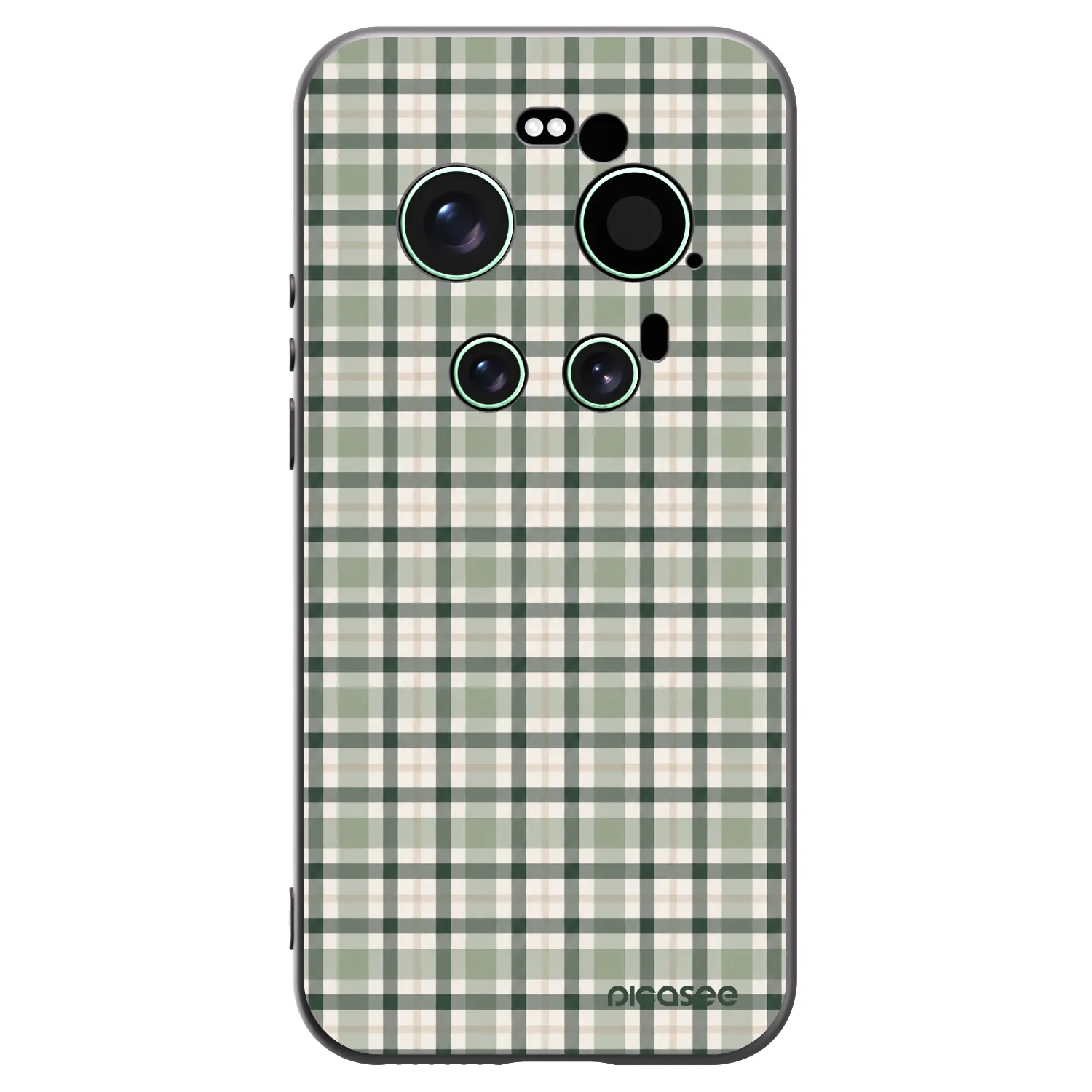 Picasee silikónový čierny obal pre Xiaomi 17 Ultra - Sage Tartan