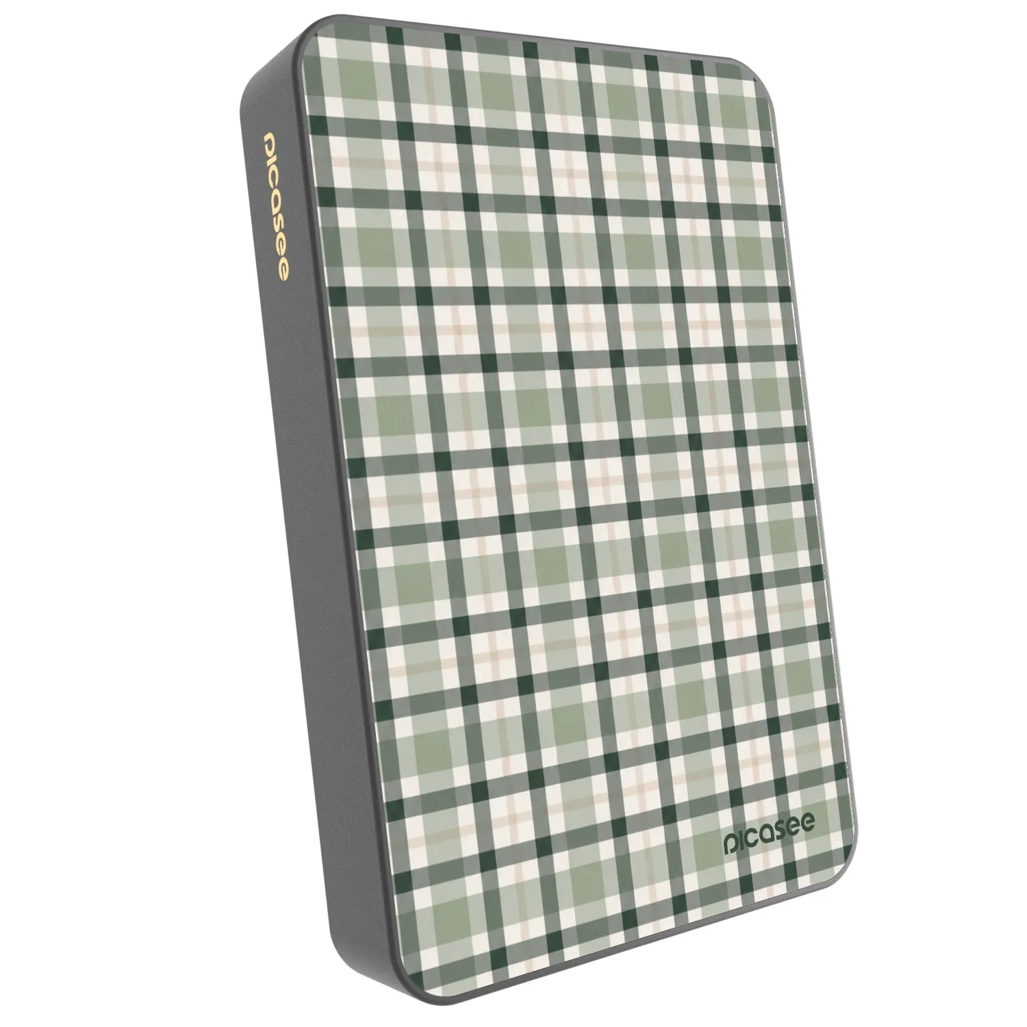Picasee Powerbanka s MagSafe 10 000 mAh Šedá - Sage Tartan