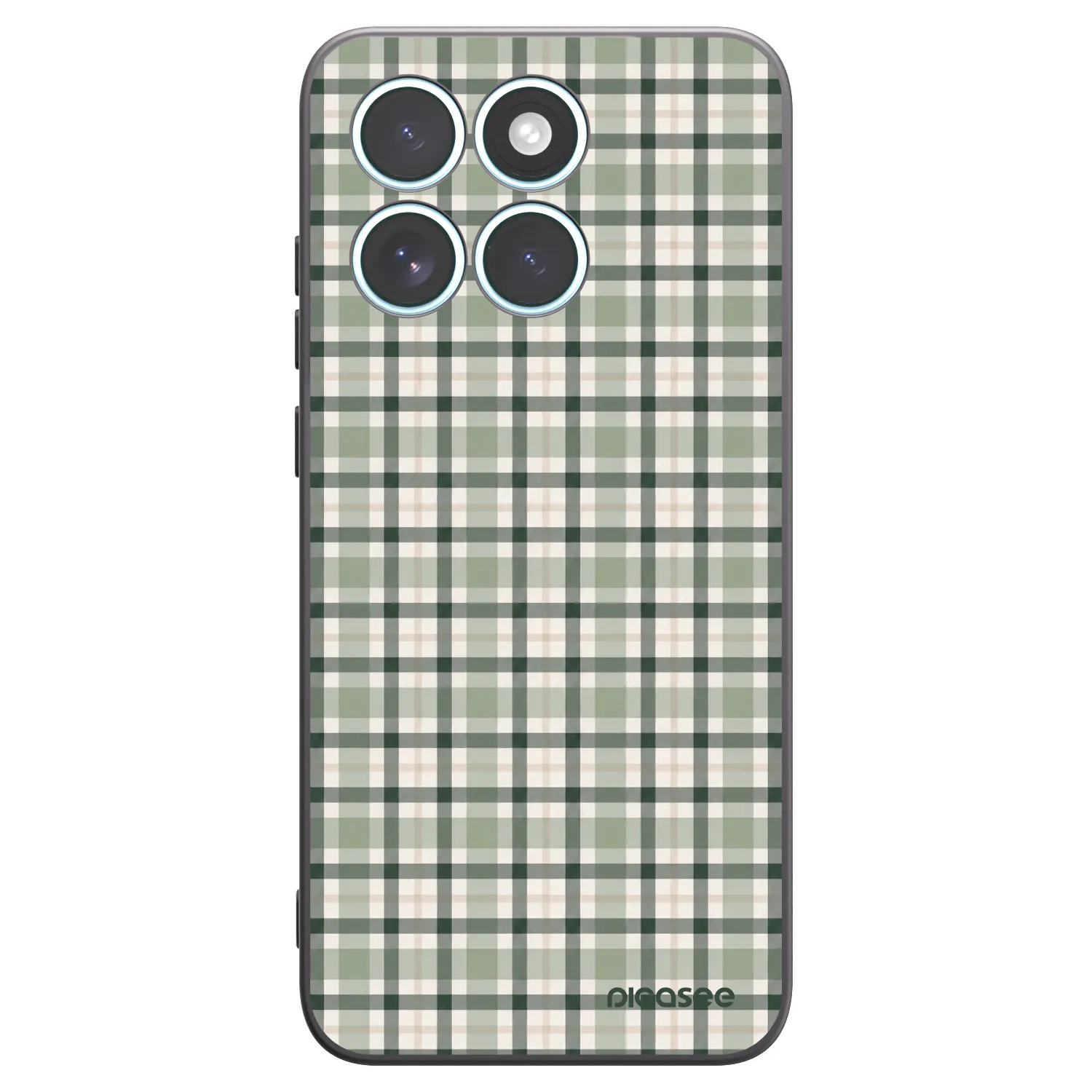 Picasee silikónový čierny obal pre Motorola Edge 70 Fusion - Sage Tartan