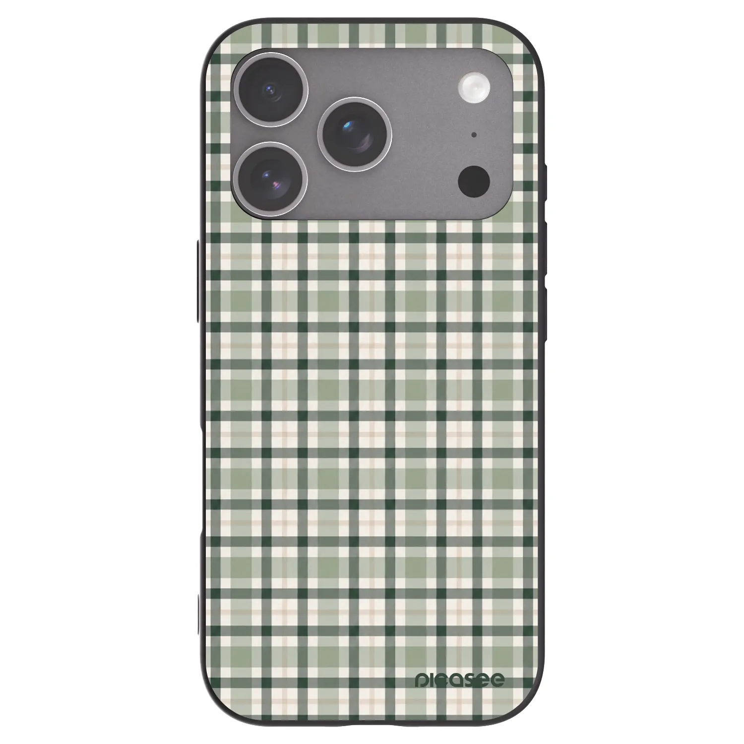 Picasee silikónový čierny obal pre Apple iPhone 18 Pro - Sage Tartan