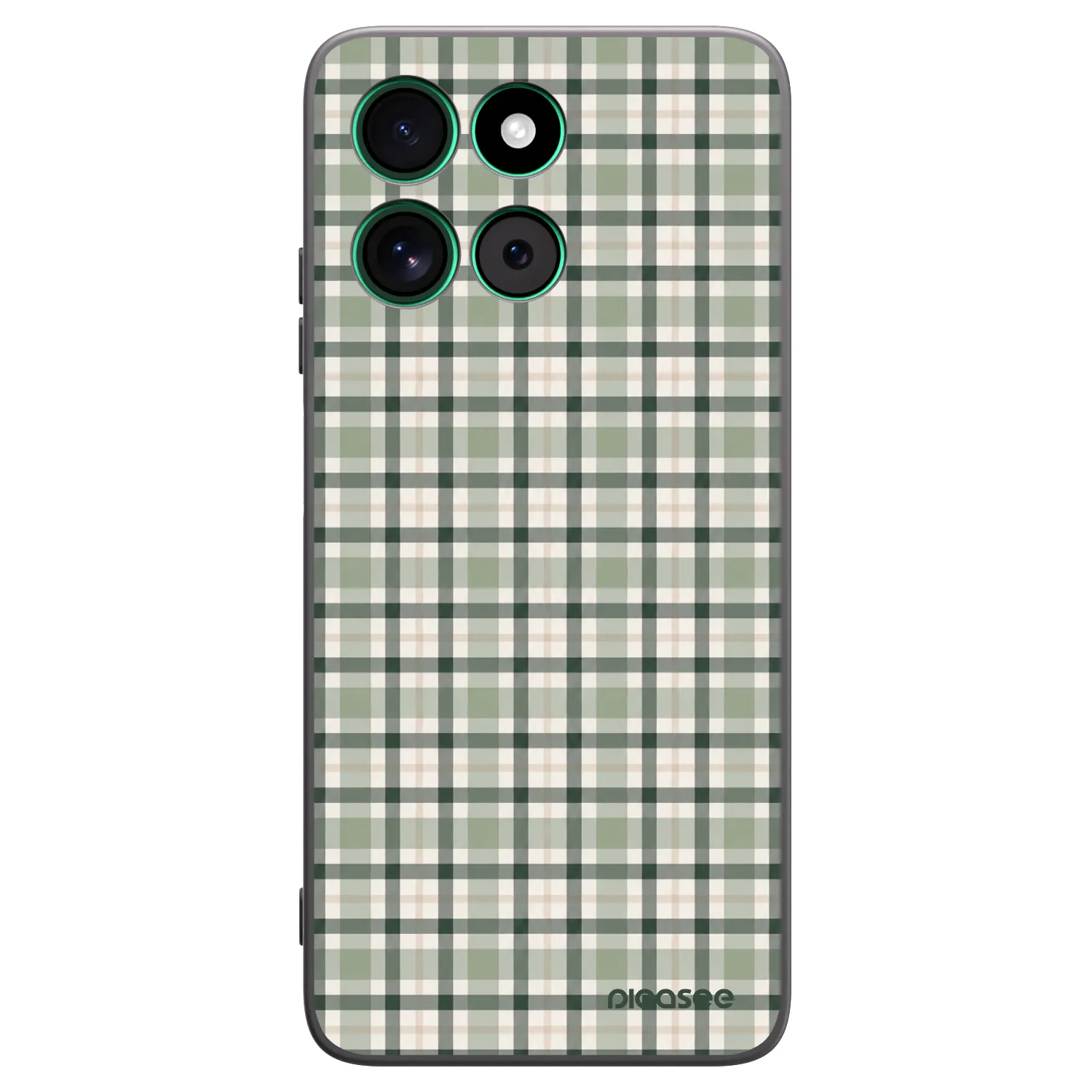 Picasee silikónový čierny obal pre Motorola Moto G57 Power - Sage Tartan