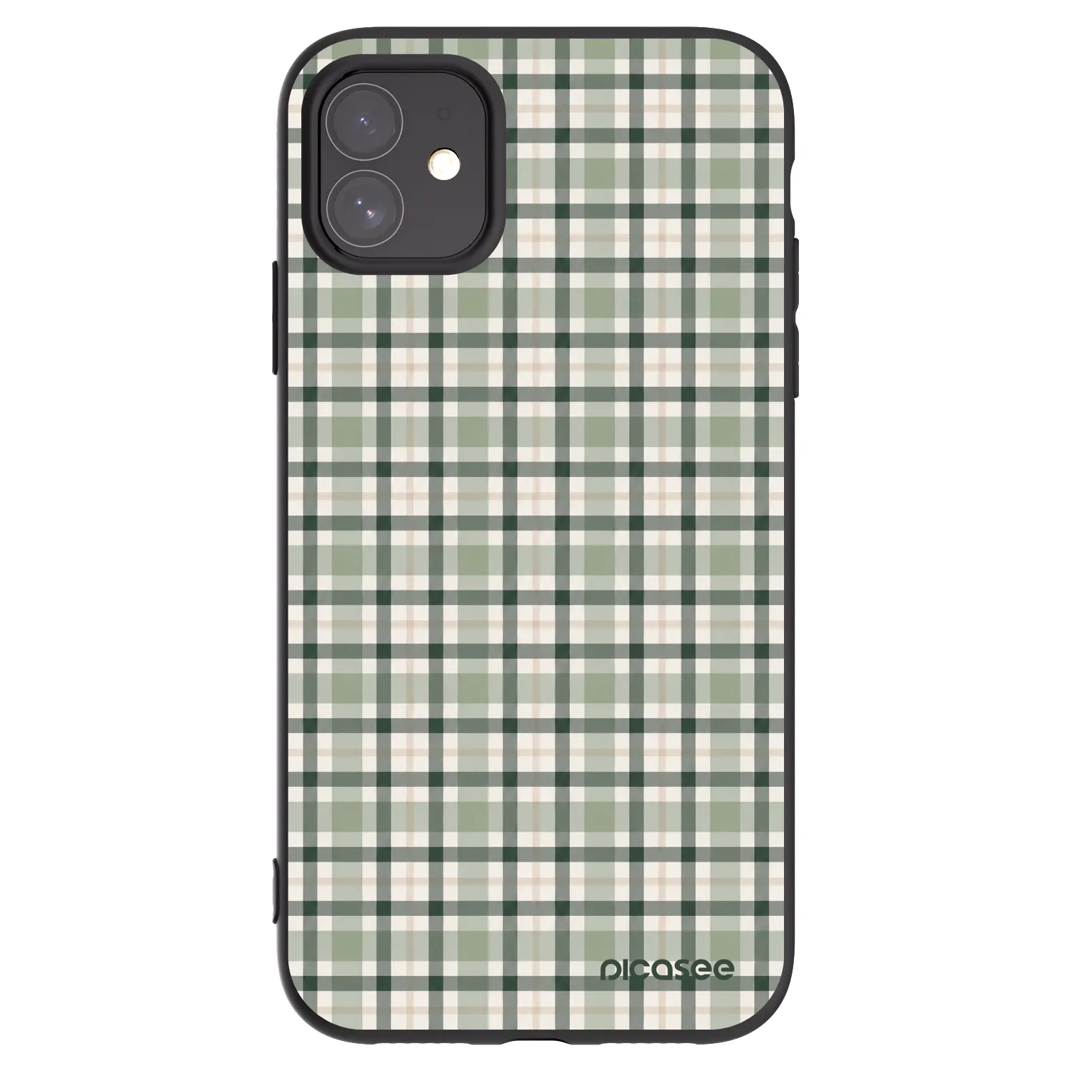 Picasee silikónový čierny obal pre Apple iPhone 11 - Sage Tartan