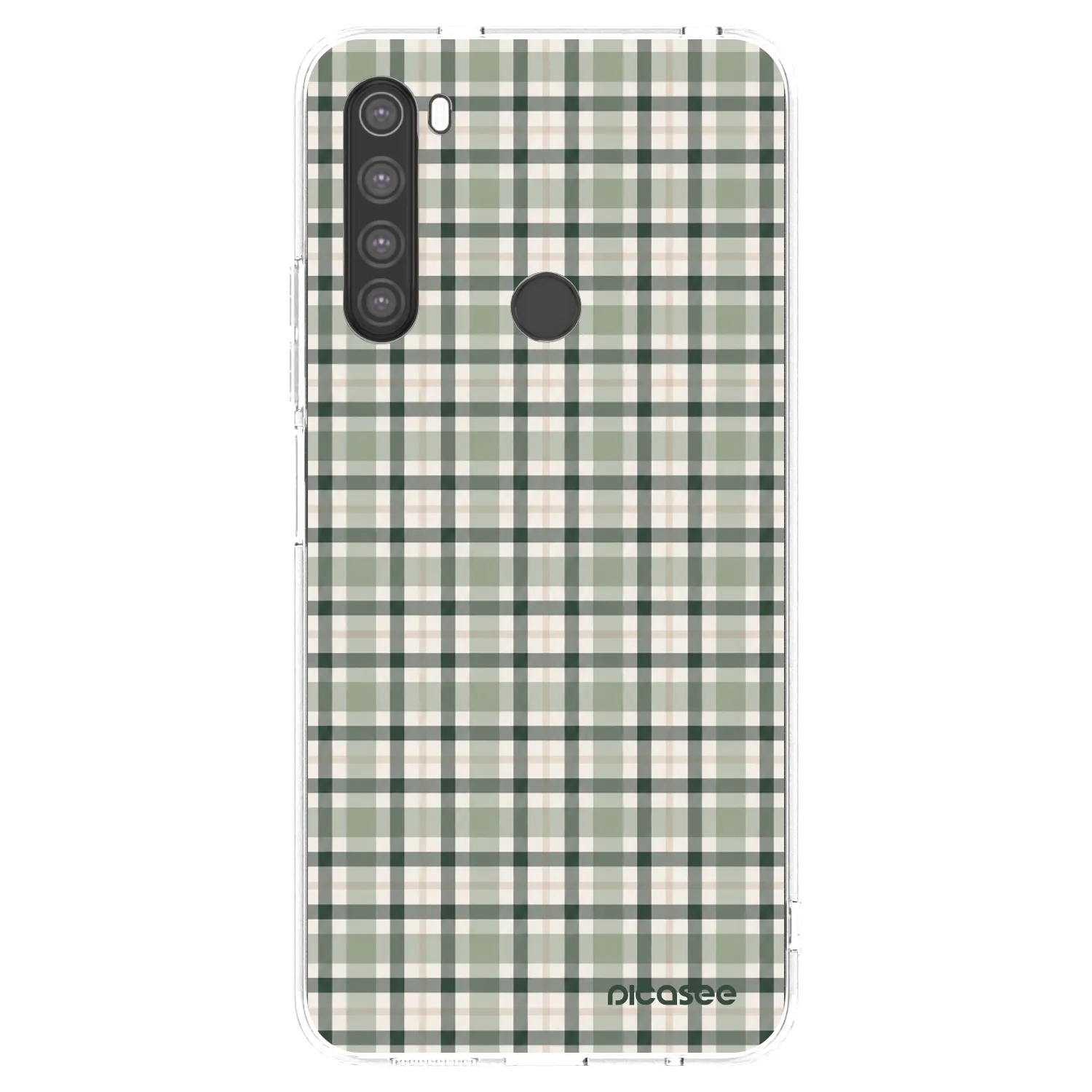 Picasee silikónový prehľadný obal pre Xiaomi Redmi Note 8 - Sage Tartan