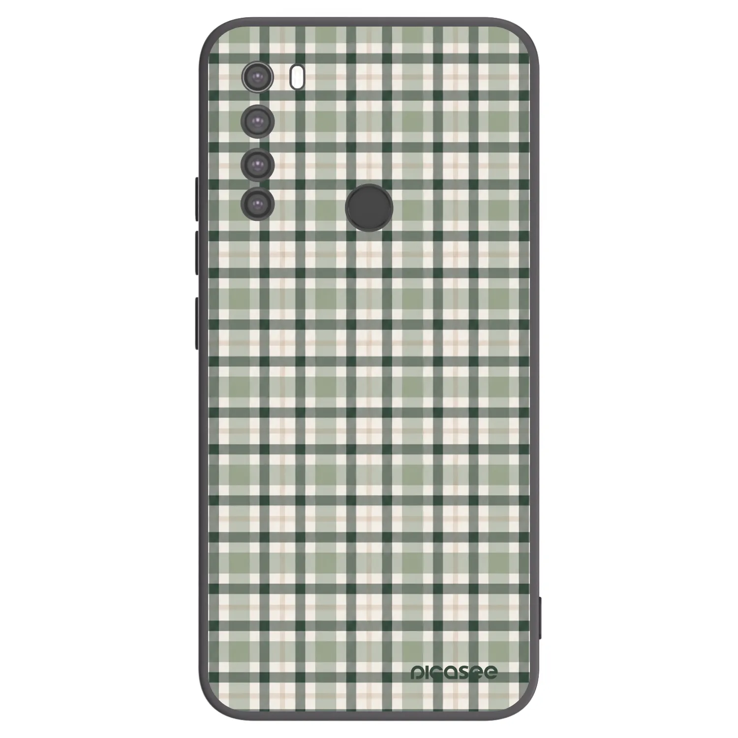 Picasee silikónový čierny obal pre Xiaomi Redmi Note 8 - Sage Tartan
