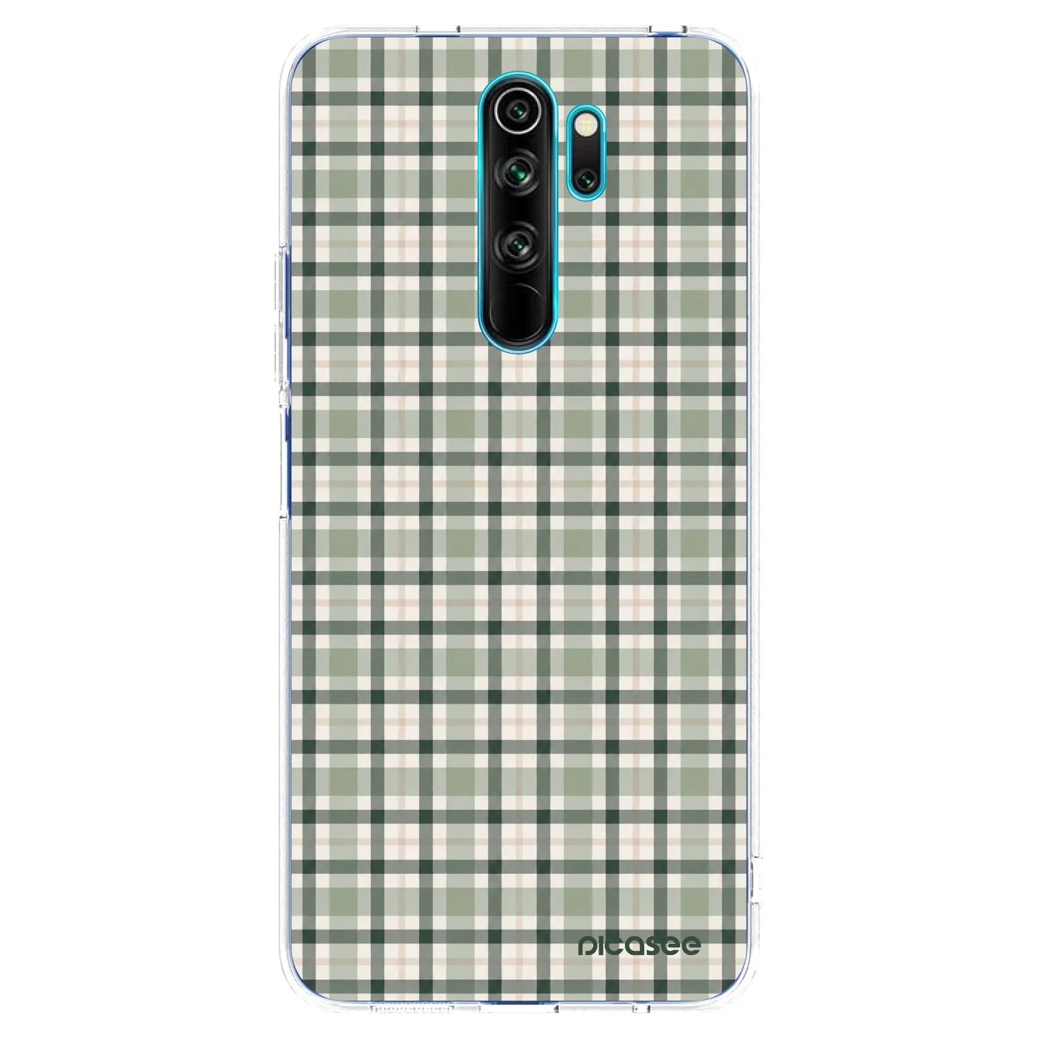 Picasee silikónový prehľadný obal pre Xiaomi Redmi Note 8 Pro - Sage Tartan