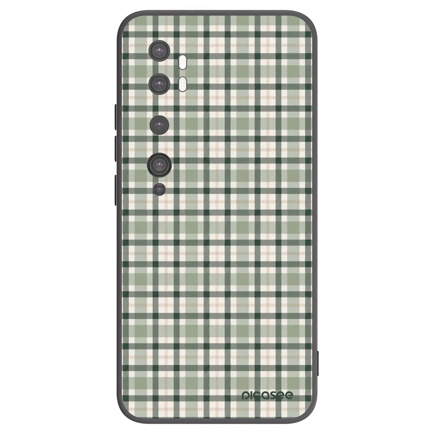 Picasee silikónový čierny obal pre Xiaomi Mi Note 10 (Pro) - Sage Tartan