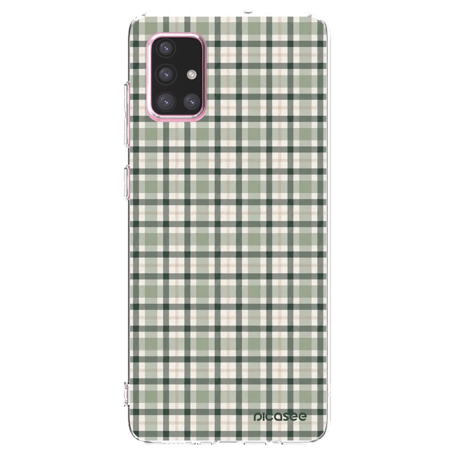 Picasee silikónový prehľadný obal pre Samsung Galaxy A71 A715F - Sage Tartan