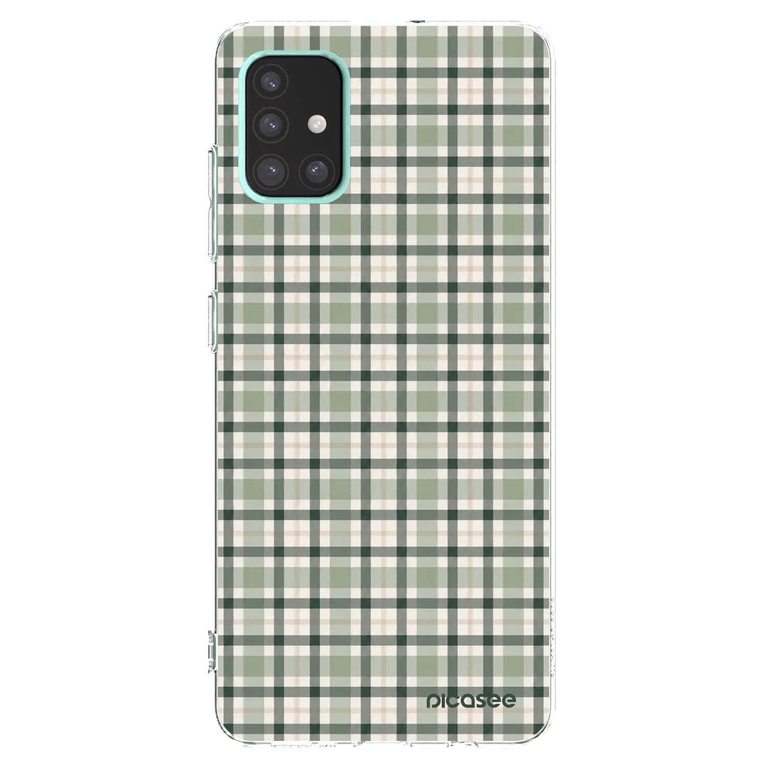 Picasee silikónový prehľadný obal pre Samsung Galaxy A51 A515F - Sage Tartan