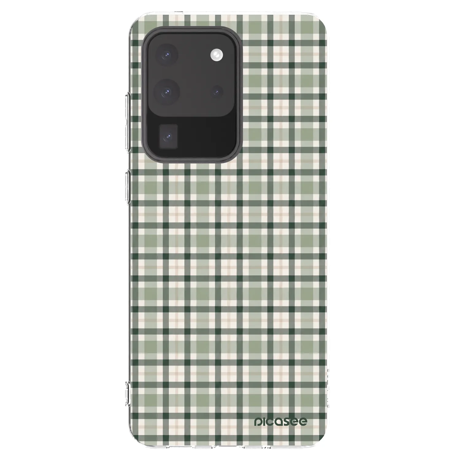 Picasee silikónový prehľadný obal pre Samsung Galaxy S20 Ultra 5G G988F - Sage Tartan