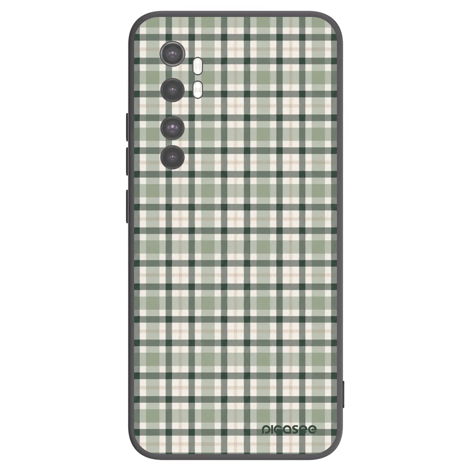 Picasee silikónový čierny obal pre Xiaomi Mi Note 10 Lite - Sage Tartan