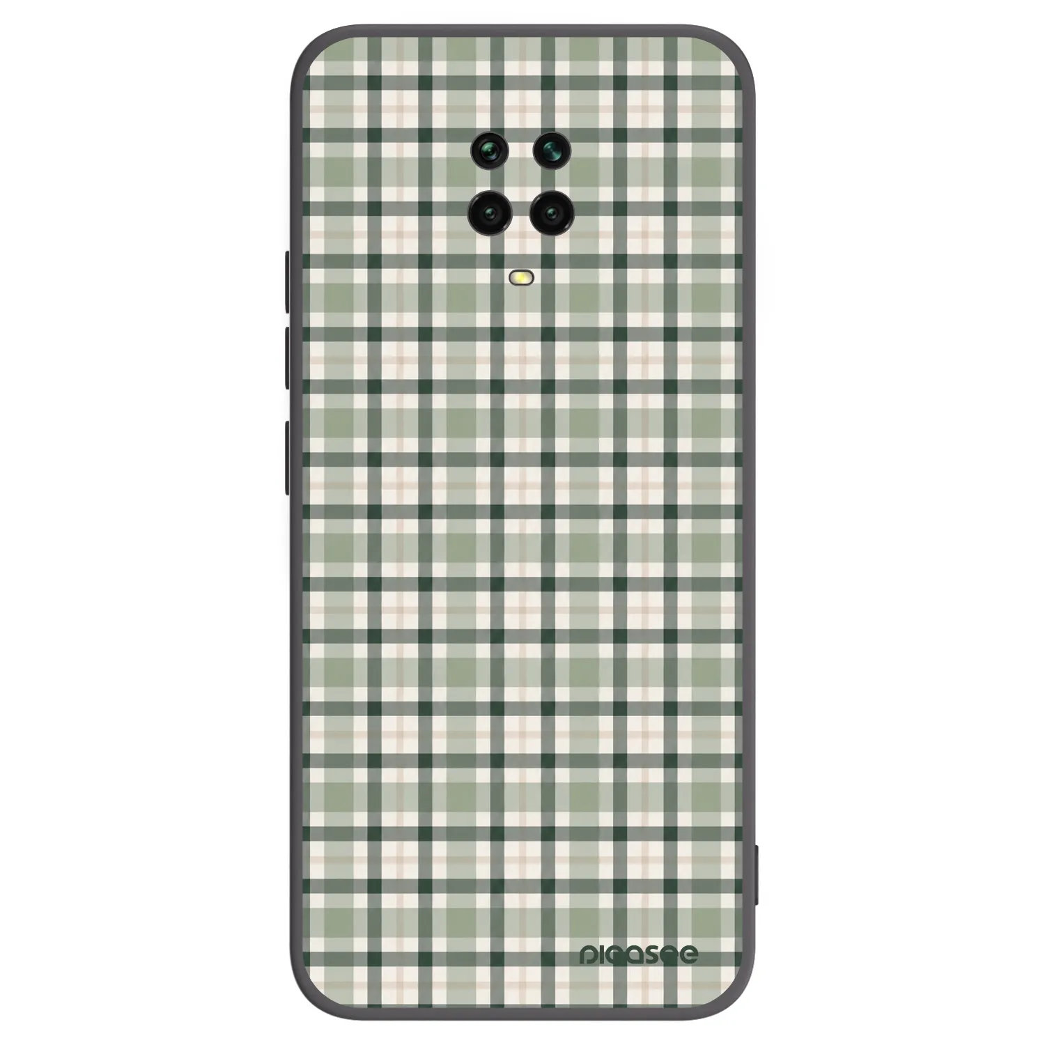 Picasee silikónový čierny obal pre Xiaomi Redmi Note 9S - Sage Tartan
