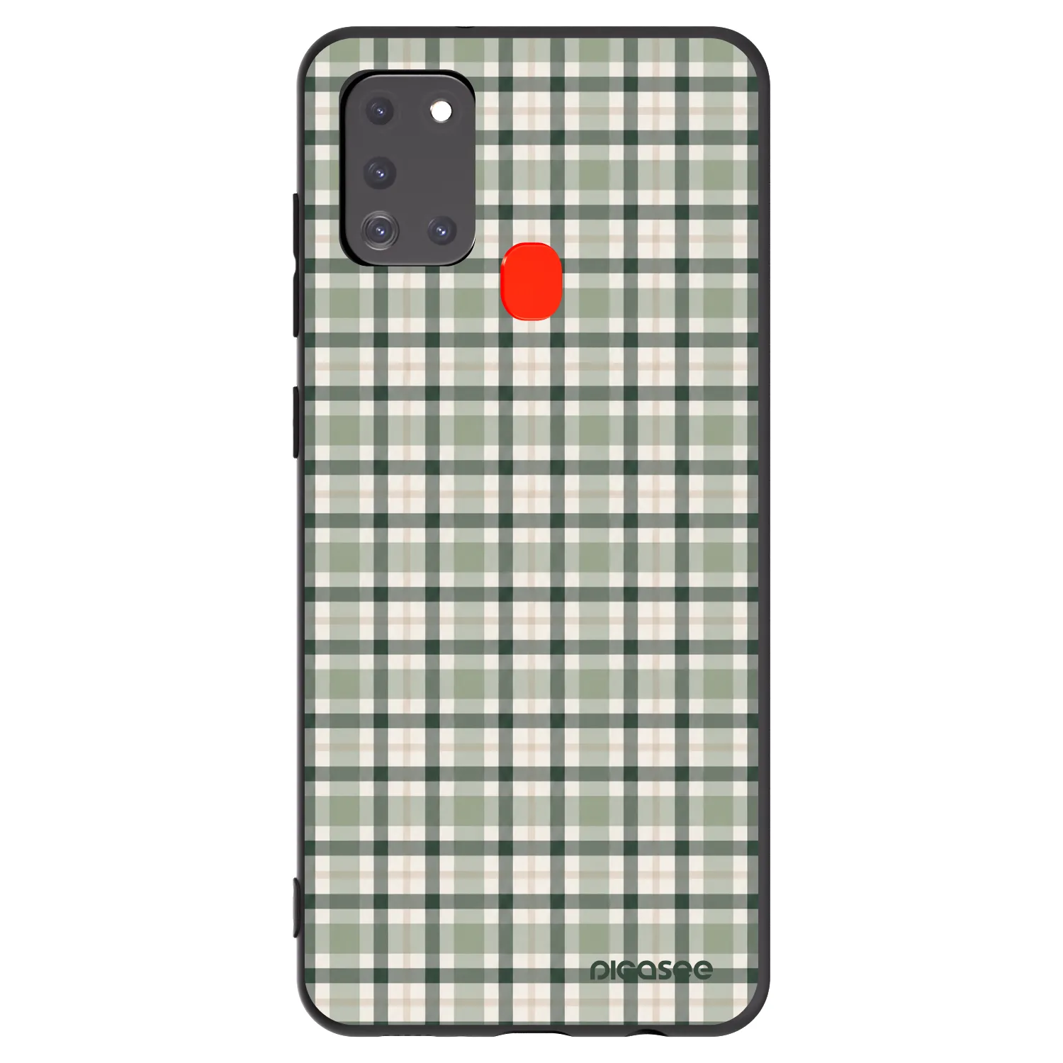 Picasee silikónový čierny obal pre Samsung Galaxy A21s - Sage Tartan