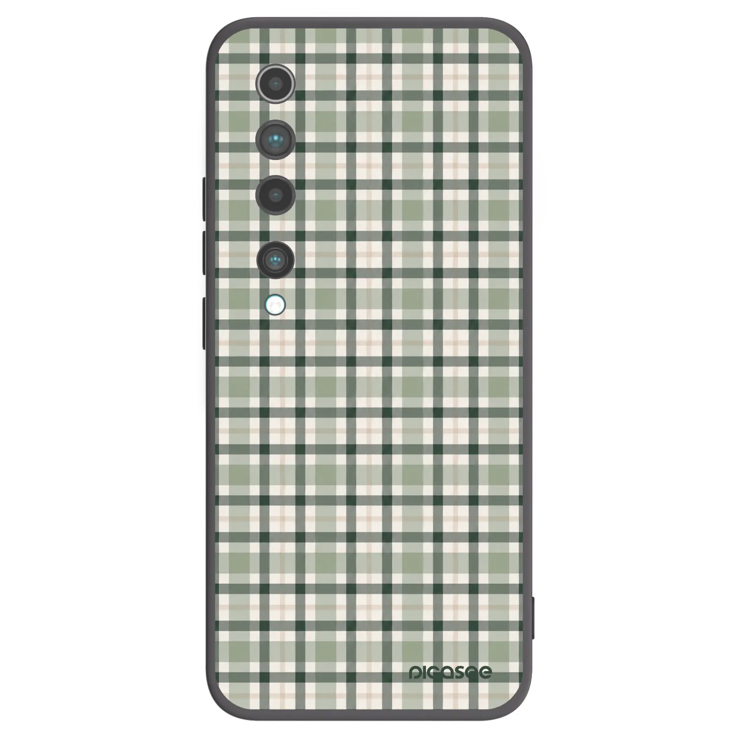 Picasee silikónový čierny obal pre Xiaomi Mi 10 - Sage Tartan