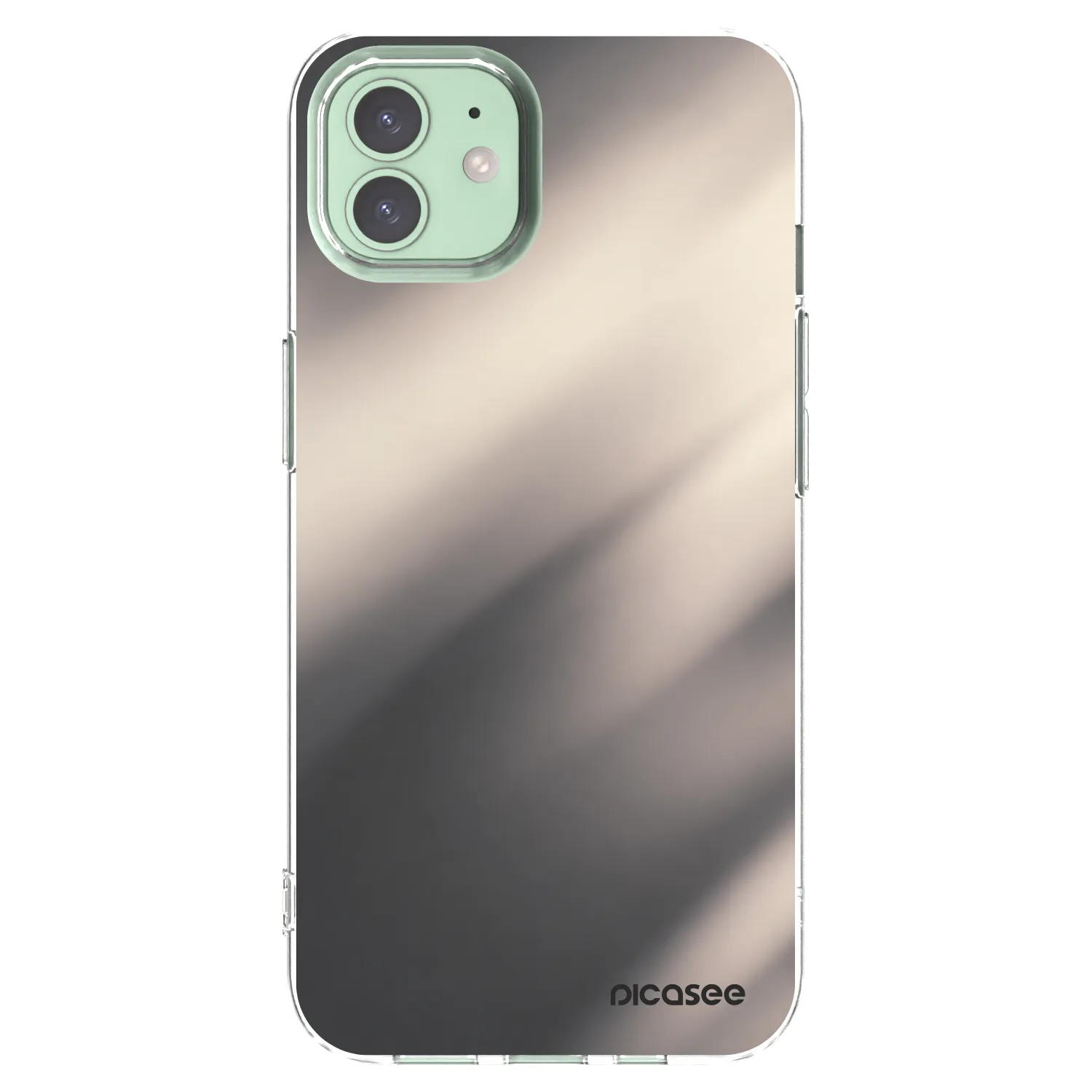 Picasee silikónový prehľadný obal pre Apple iPhone 12 - Smoky Beige