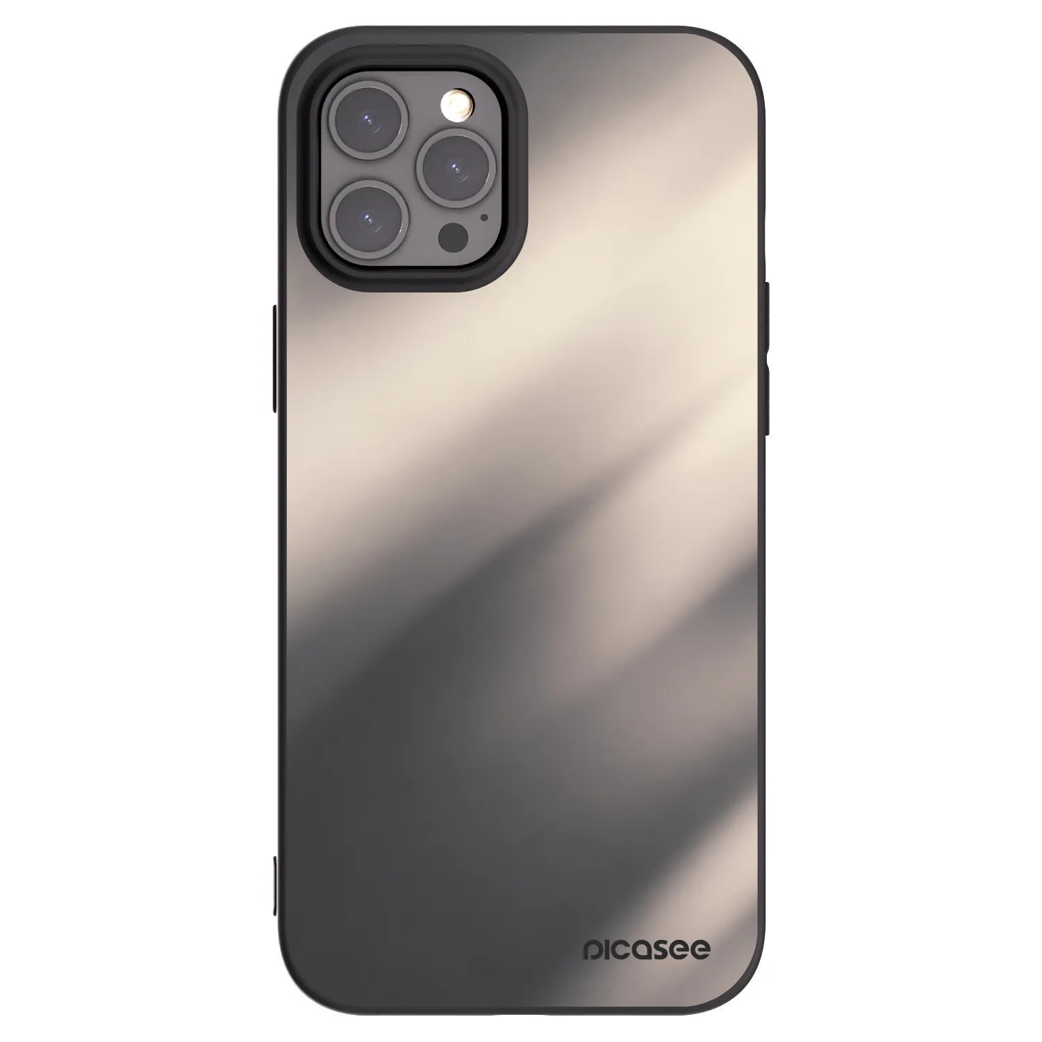 Picasee silikónový čierny obal pre Apple iPhone 12 Pro Max - Smoky Beige