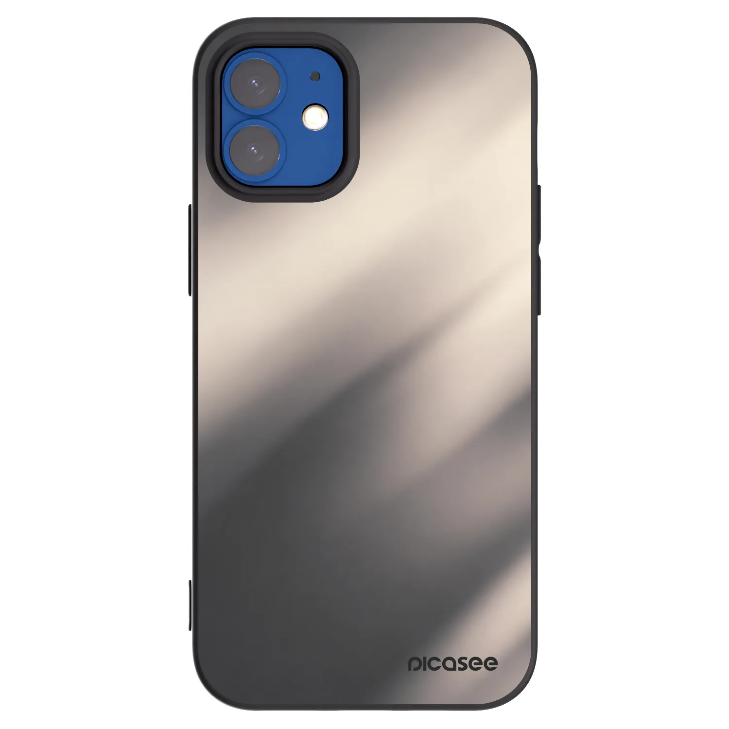 Picasee silikónový čierny obal pre Apple iPhone 12 mini - Smoky Beige