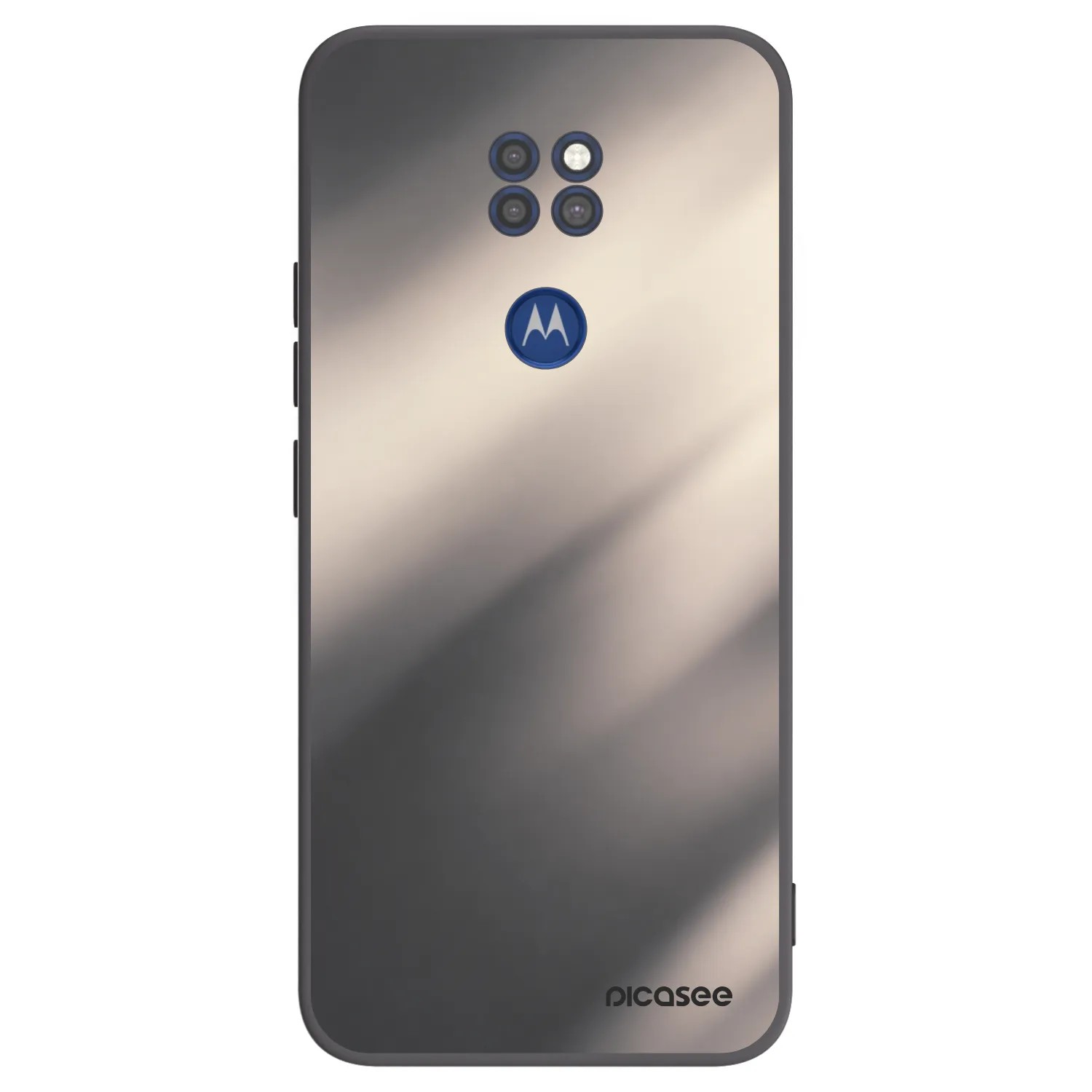 Picasee silikónový čierny obal pre Motorola Moto G9 Play - Smoky Beige