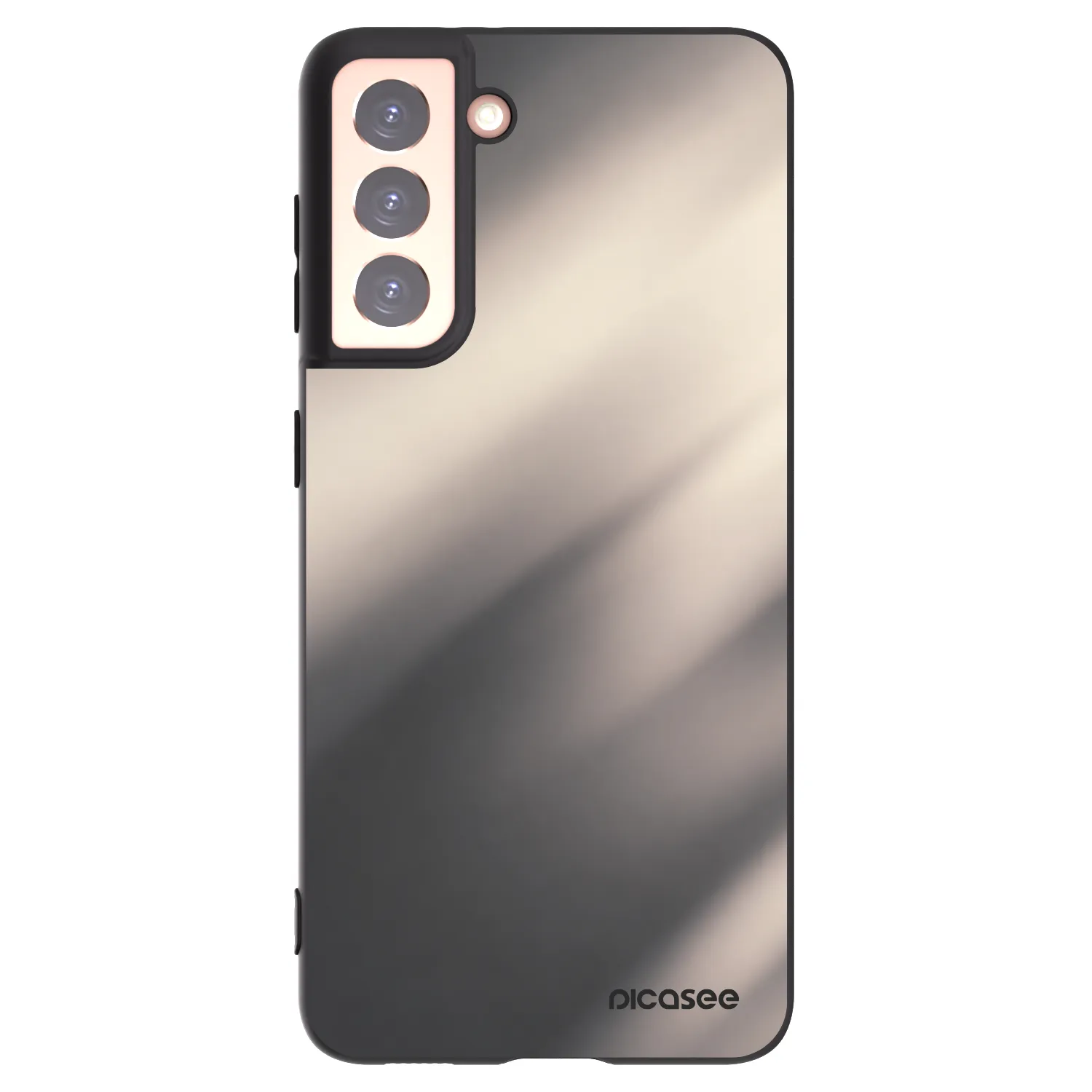 Picasee silikónový čierny obal pre Samsung Galaxy S21 5G G991B - Smoky Beige