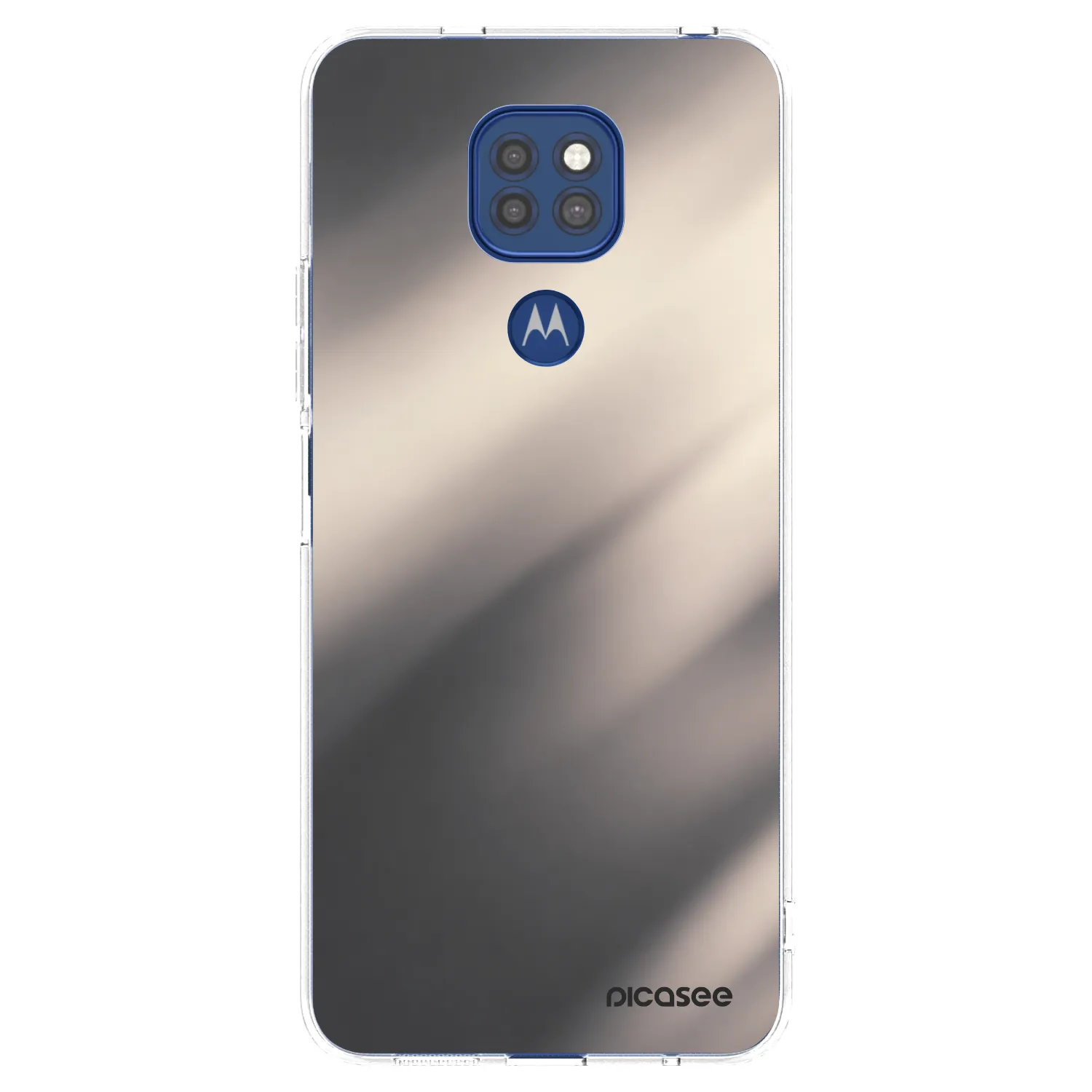 Picasee silikónový prehľadný obal pre Motorola Moto G9 Play - Smoky Beige