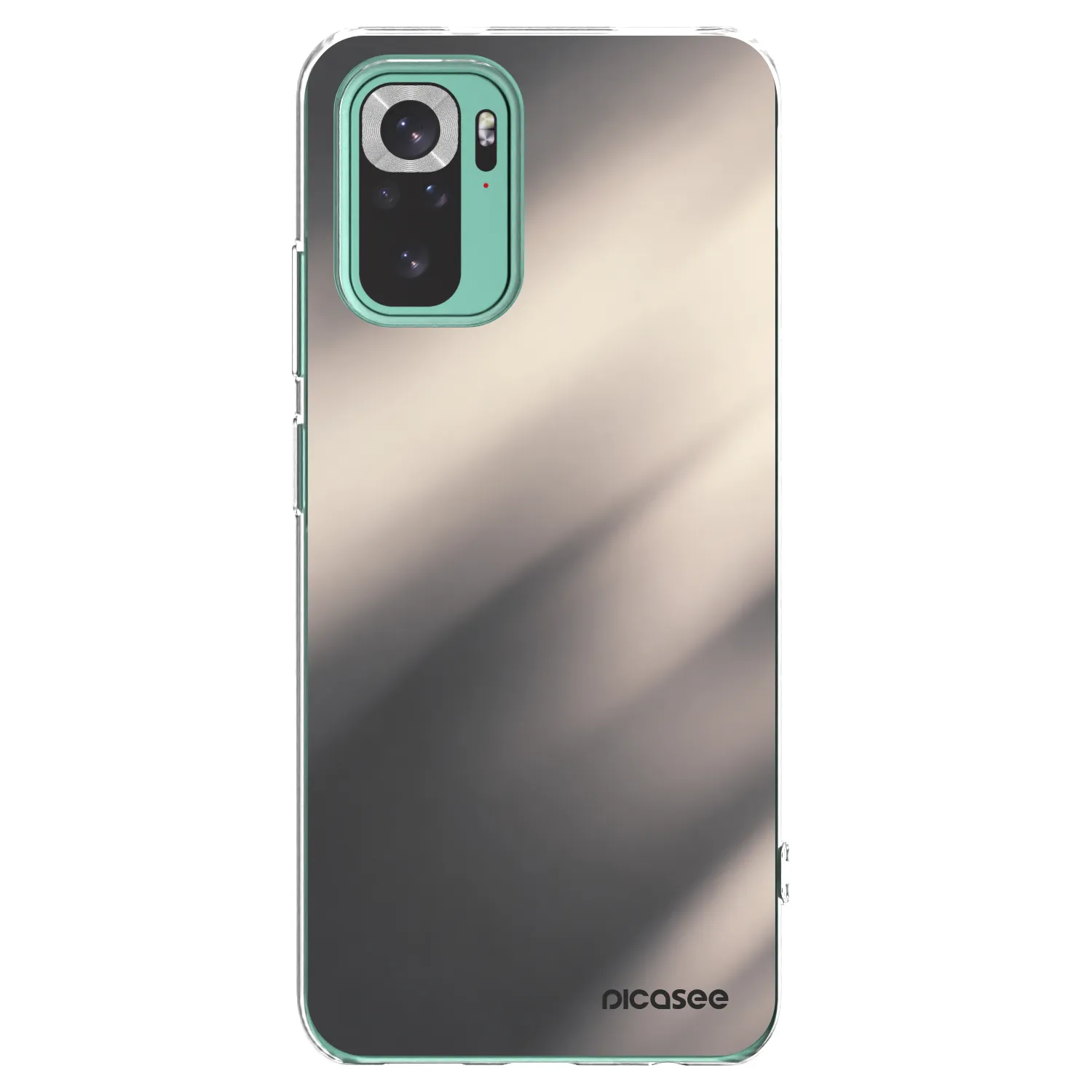Picasee silikónový prehľadný obal pre Xiaomi Redmi Note 10 Pro - Smoky Beige