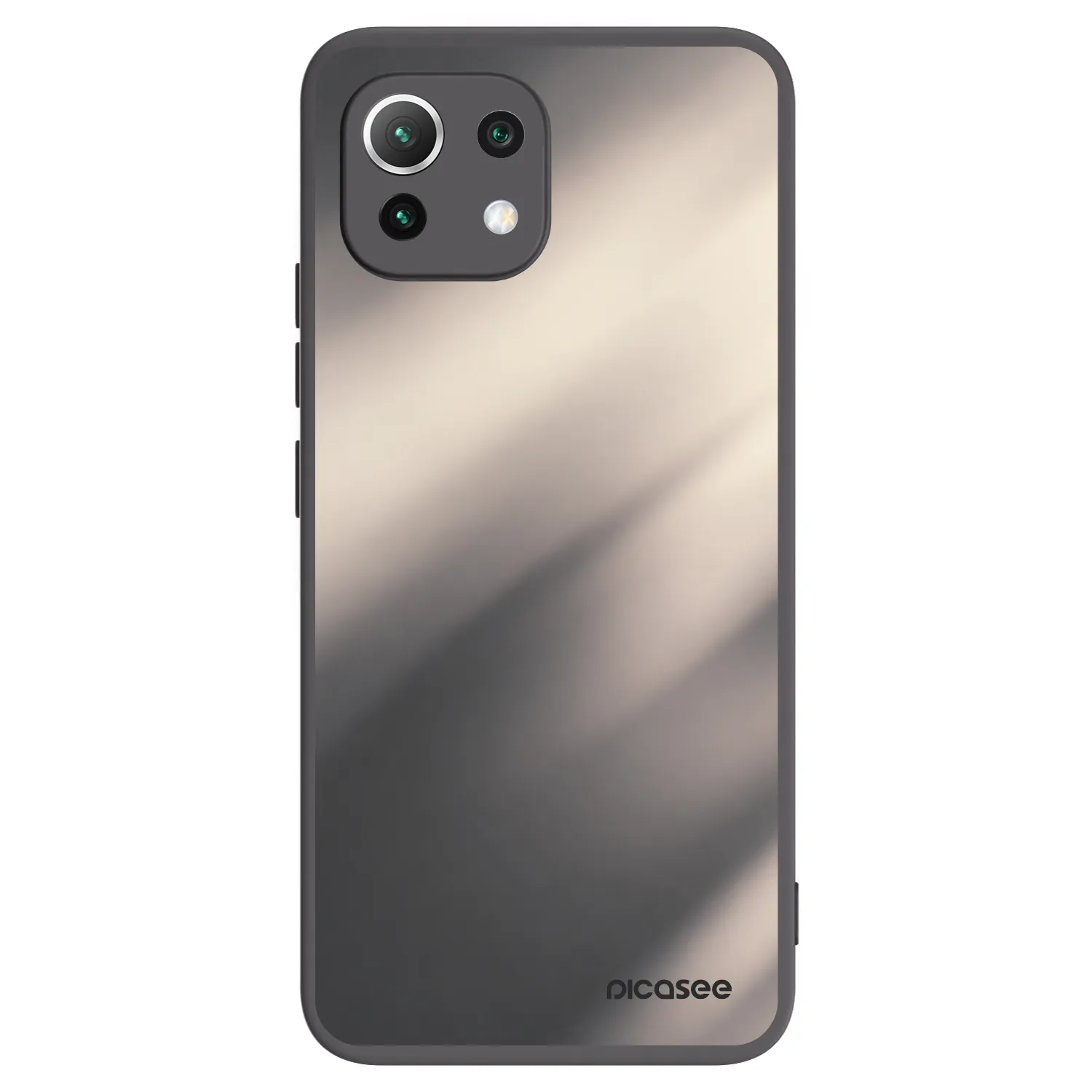 Picasee silikónový čierny obal pre Xiaomi Mi 11 Lite - Smoky Beige