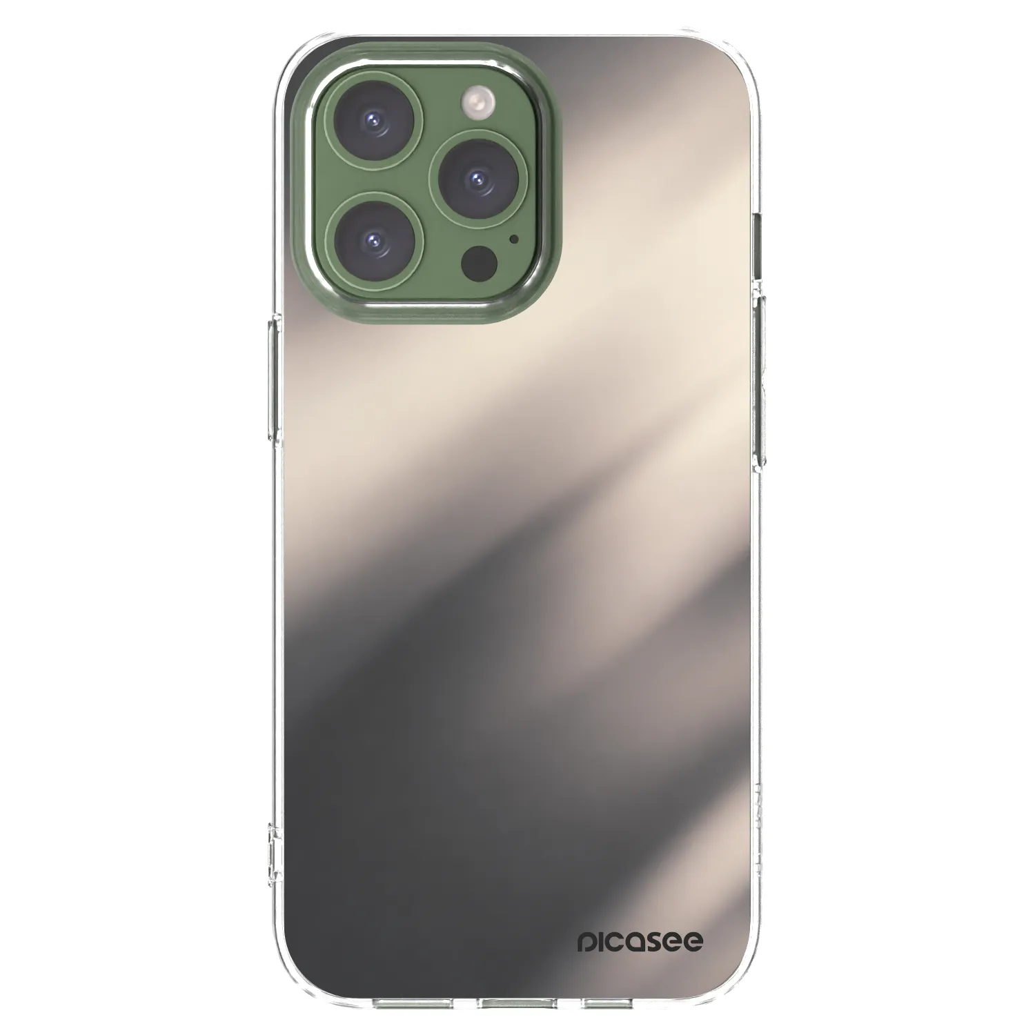 Picasee silikónový prehľadný obal pre Apple iPhone 13 Pro - Smoky Beige